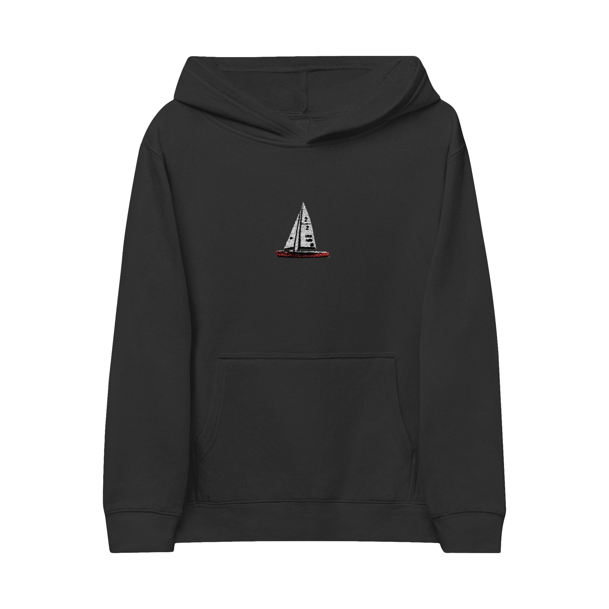 Central Park Model Sailboat NYC Kids Embroidered Sailboat Fleece Hoodie