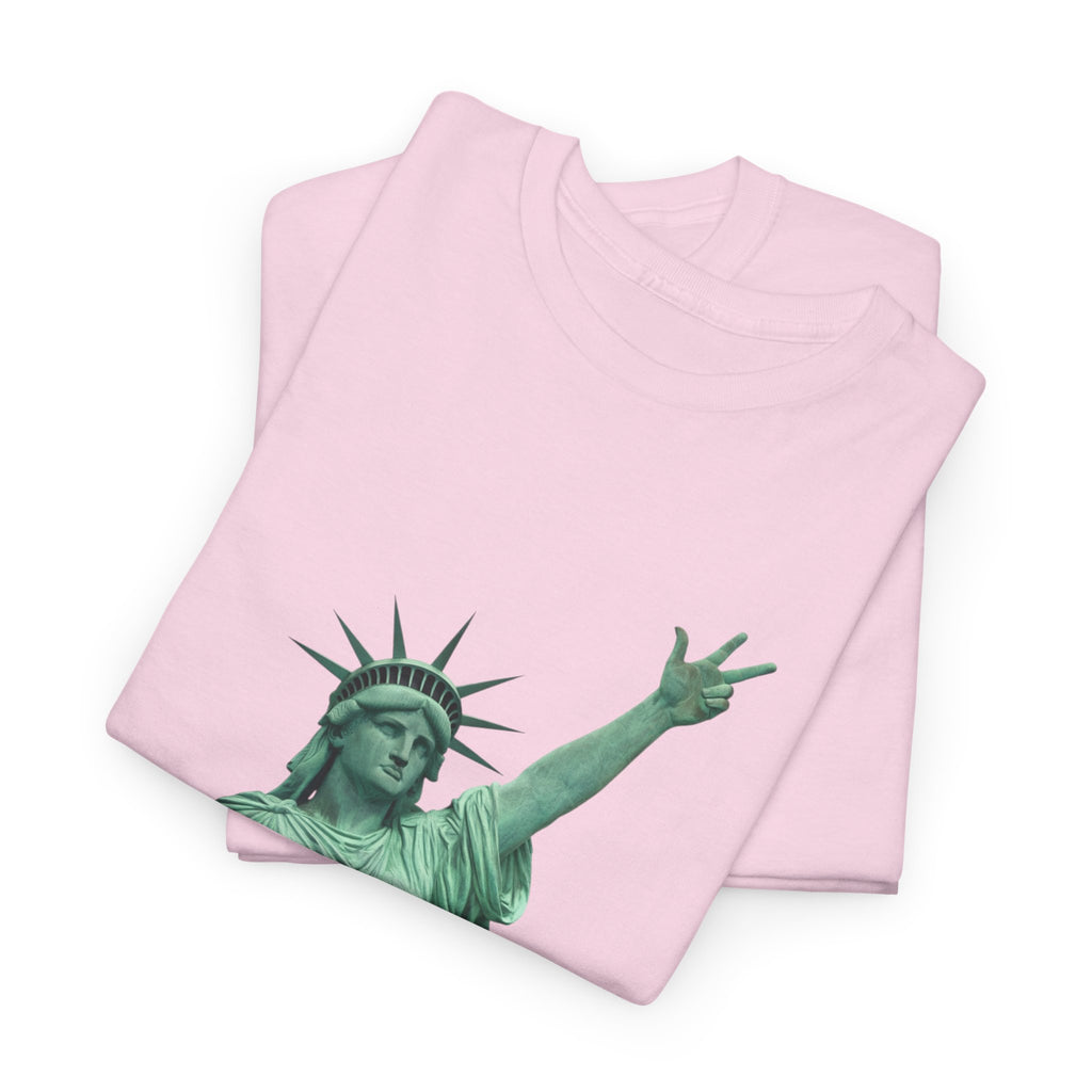 Customizable Statue of Liberty Three Points T-Shirt | NYC Jalen Brunson Basketball 3 Point Shot Tee