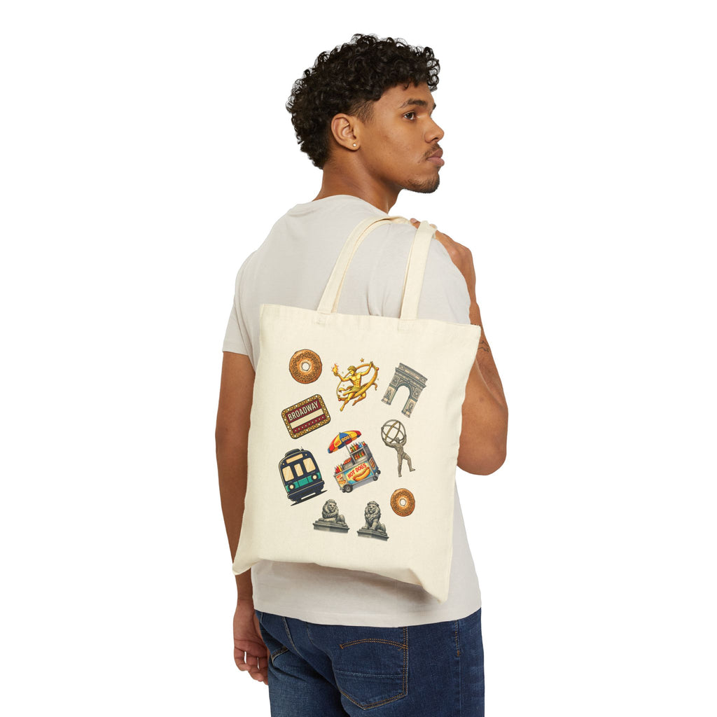 New York City Icons Subway Tote Bag | NYC Travel Souvenir Tote