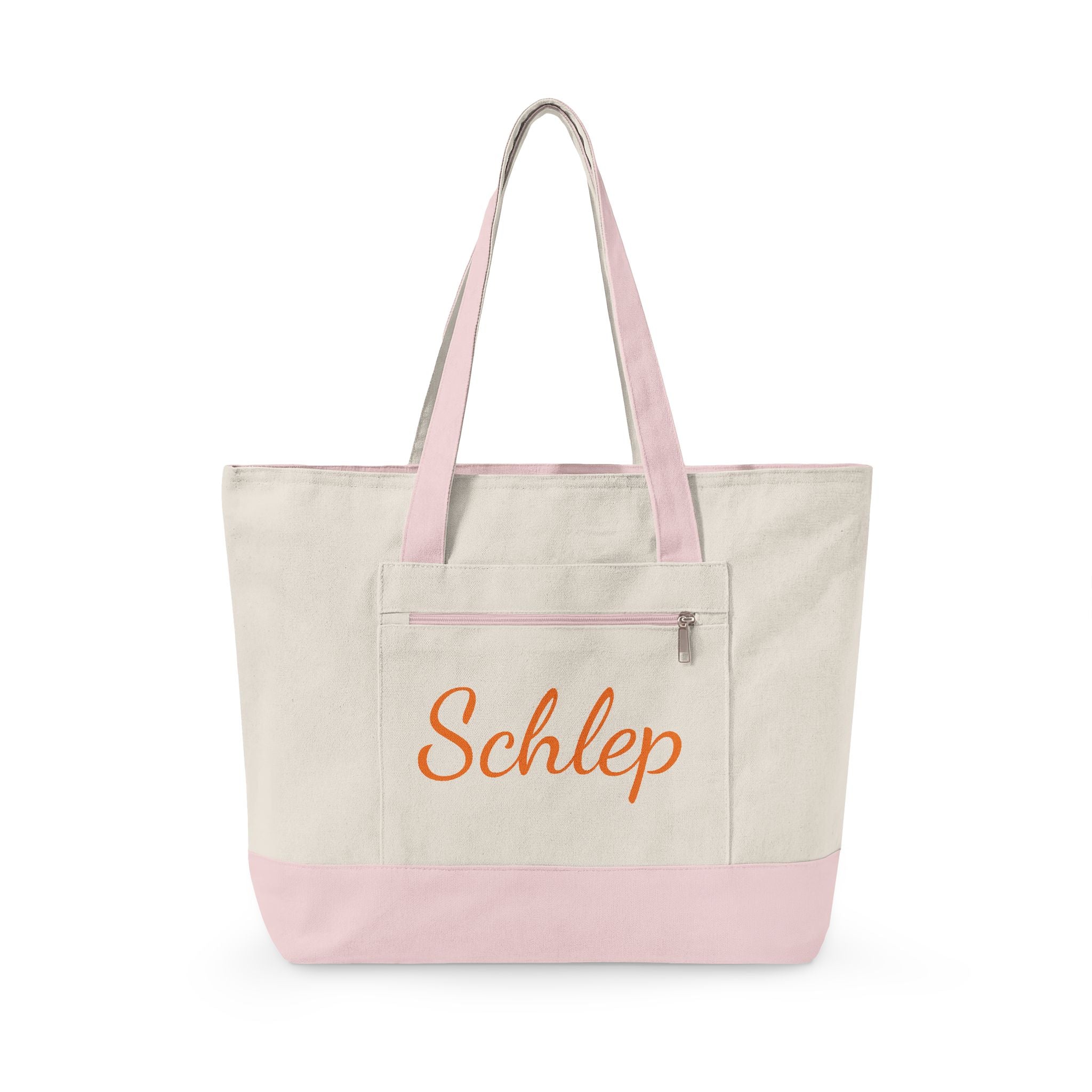 Schlep Zippered Canvas Tote Bag | Grocery Schlepping Subway Tote