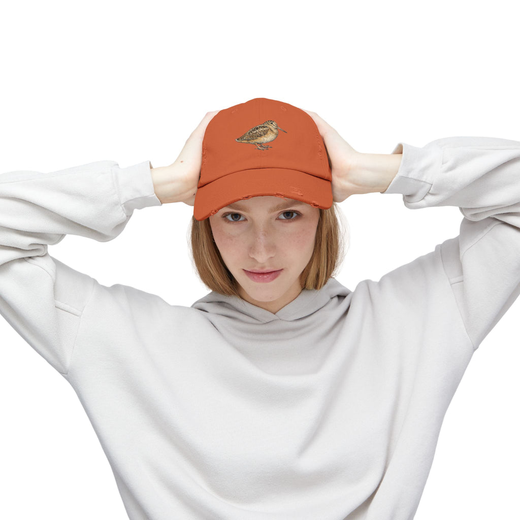 Bryant Park American Woodcock Distressed Cap — Nature Hat for Bird Lovers