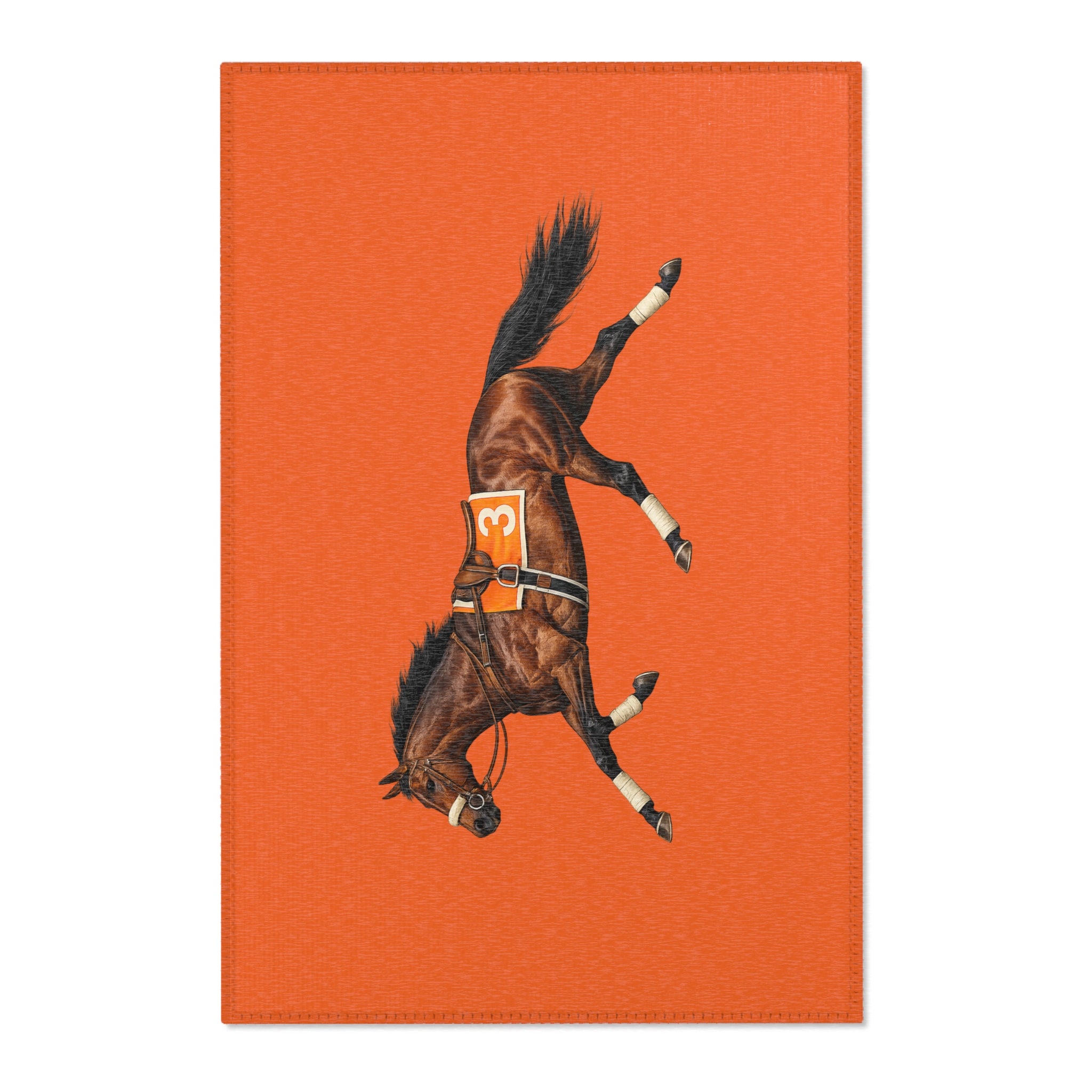 Ozone Park Horse Racing Area Rug – Decorative Floor Mat