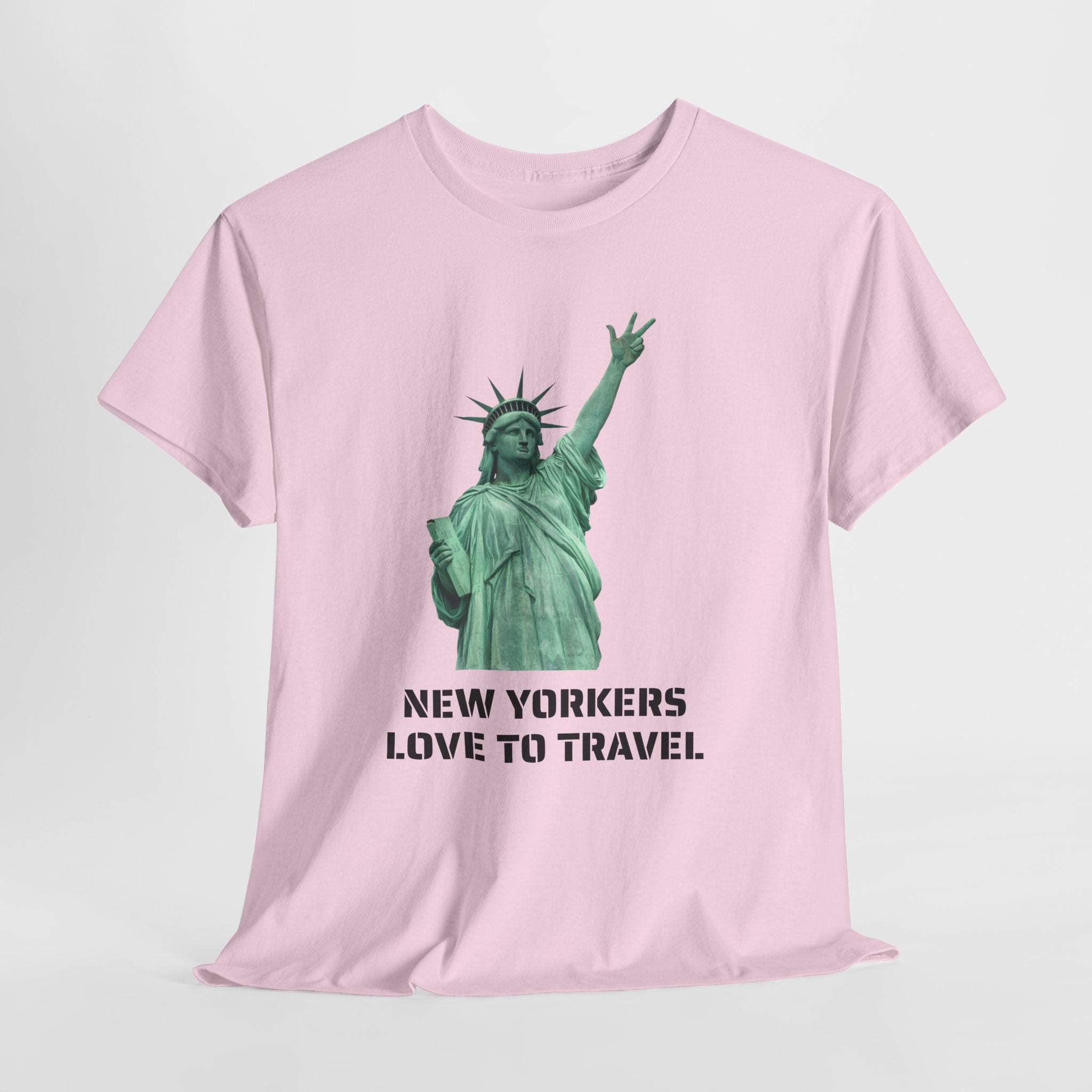 New Yorkers Love To Travel Statue of Liberty Three Points T-Shirt | NYC Jalen Brunson Basketball 3 Point Shot Tee