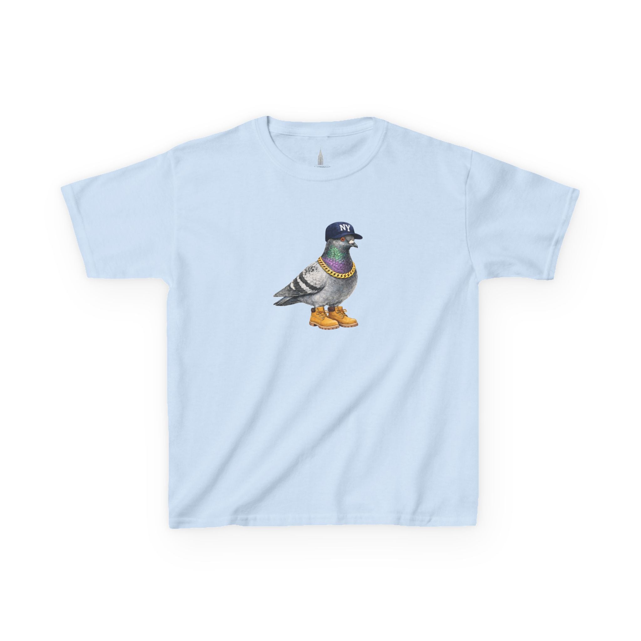 Camiseta infantil personalizable con paloma del Bronx de Nueva York — Camiseta con simpático pájaro aficionado al béisbol para niños