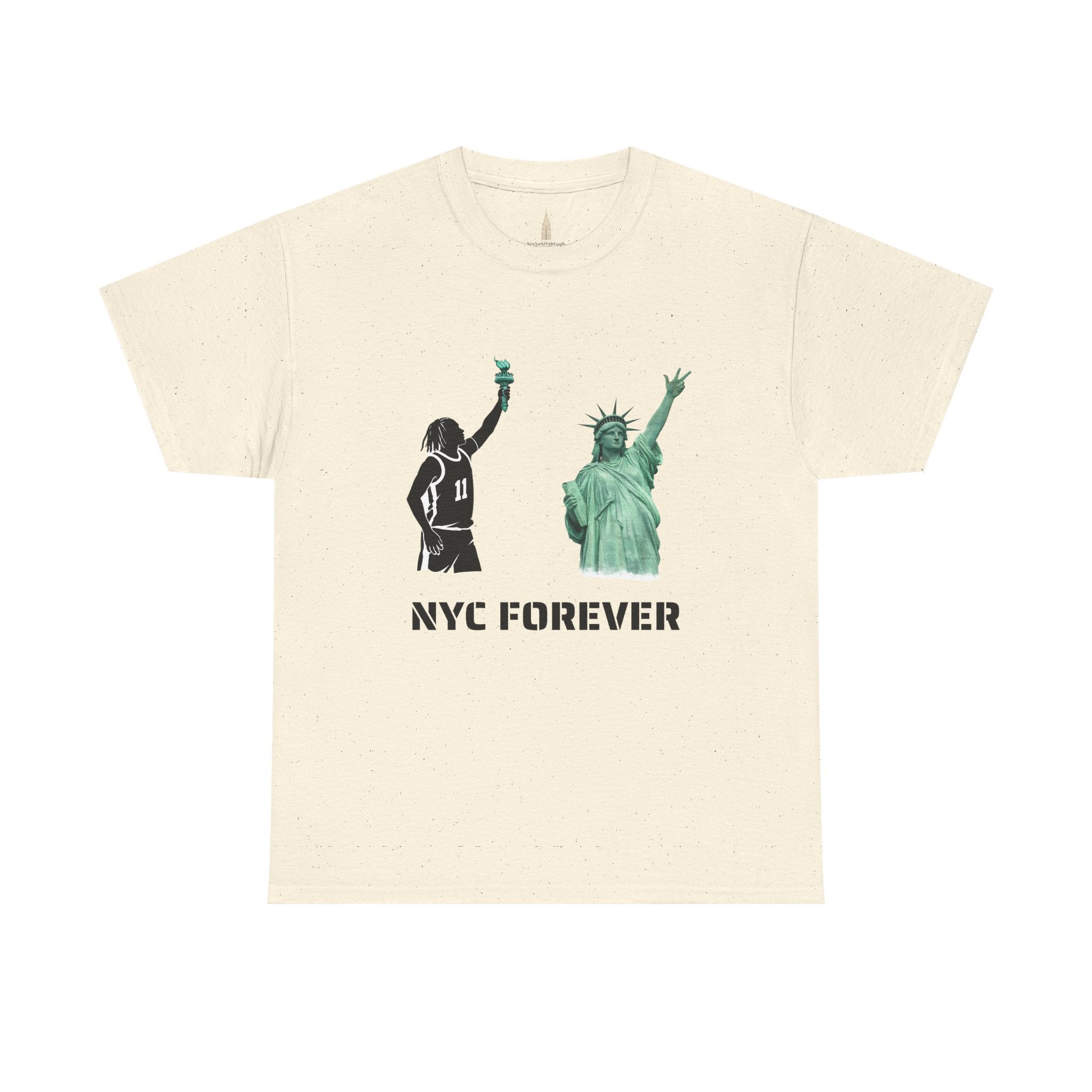 New York Forever Basketball Tee | Jalen Brunson Statue of Liberty T-Shirt