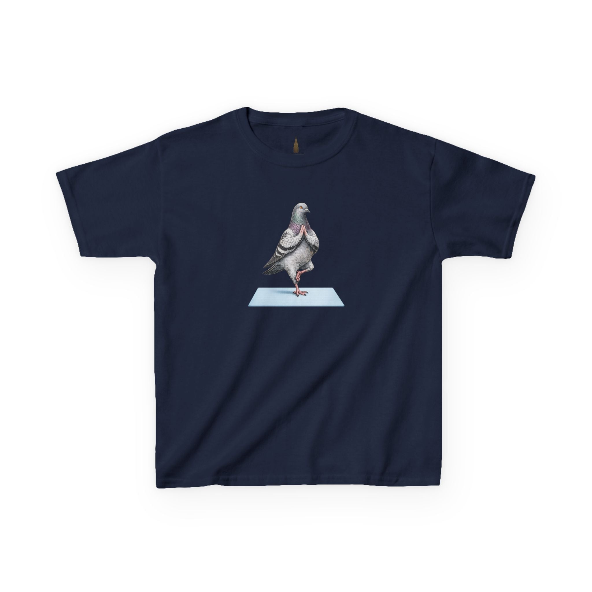Customizable Central Park NYC Pigeon Kids Yoga Tee — Cute Bird Yoga T-Shirt for Children