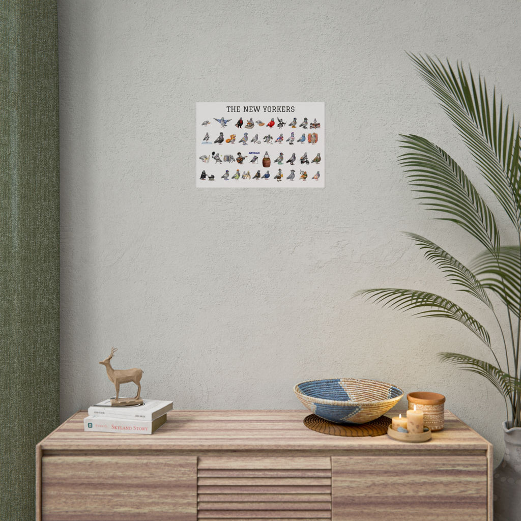 The New Yorkers Neighborhood Pigeons Rolled Poster | NYC Pigeon Gift for Bird Lovers