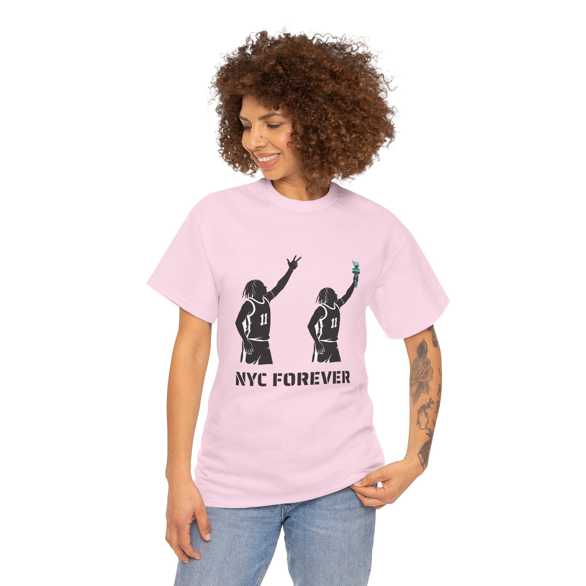 New York Basketball Jalen Brunson Tee | NYC Icons Statue of Liberty T-shirt