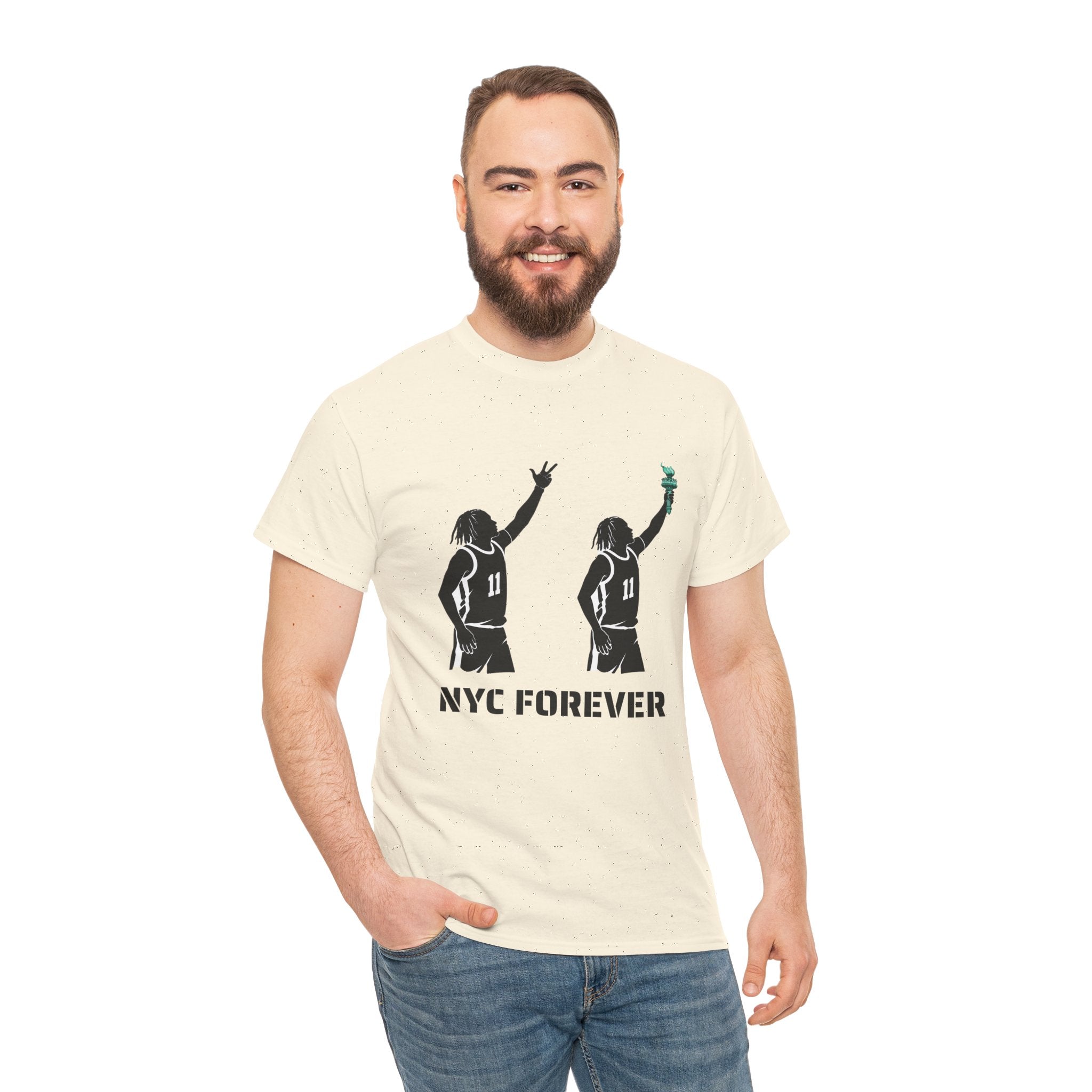 New York Basketball Jalen Brunson Tee | NYC Icons Statue of Liberty T-shirt