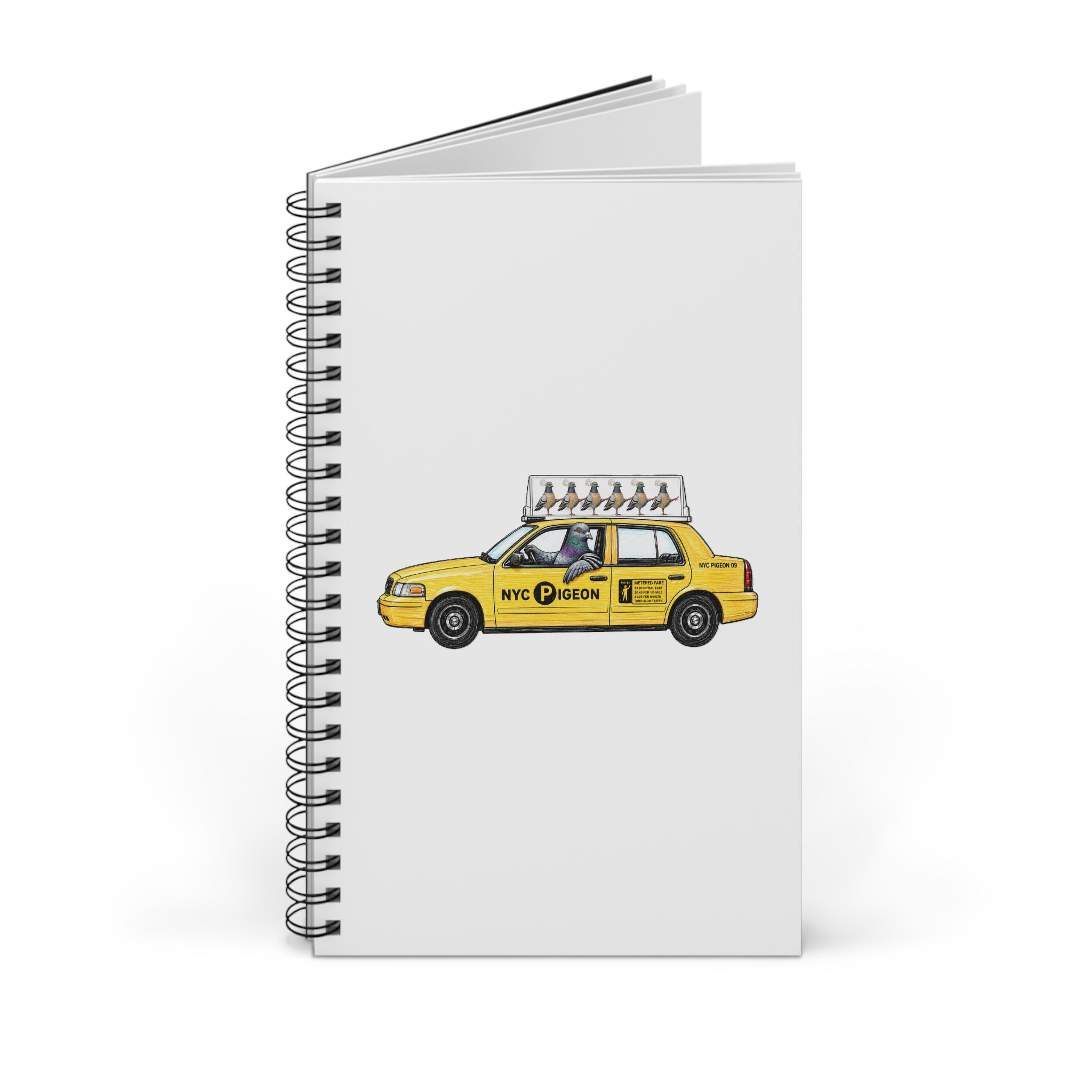 Customizable Jackson Heights NYC Pigeon Spiral Journal | Bird Lovers Notebook