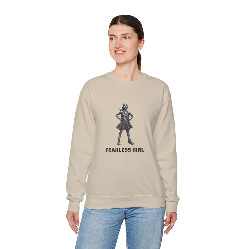 Sudadera con gráfico de la estatua Fearless Girl | Empoderamiento de Nueva York, Suéter con diseño feminista