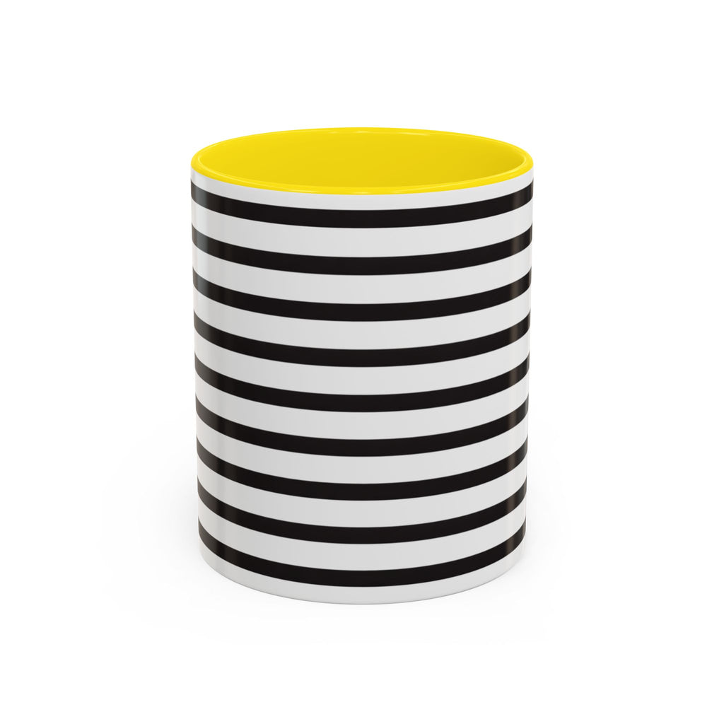 Rainy Day Stripes Mug | Yellow Coffee Cup