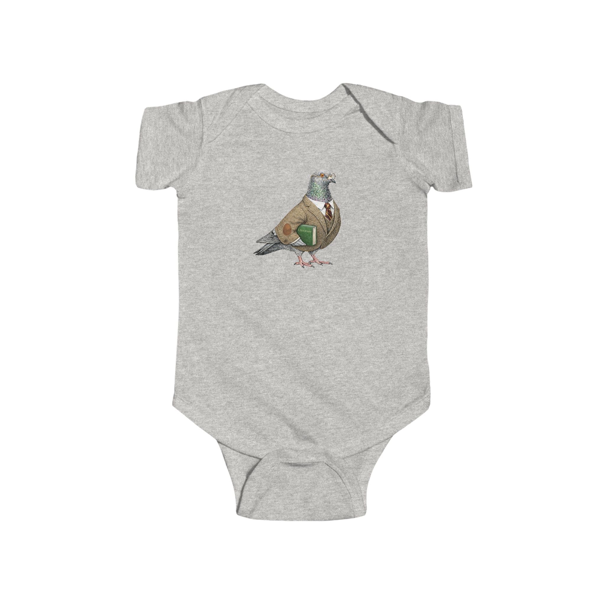 Customizable Morningside Heights NYC Pigeon Baby Onesie | New Yorker Reveal Infant Bodysuit