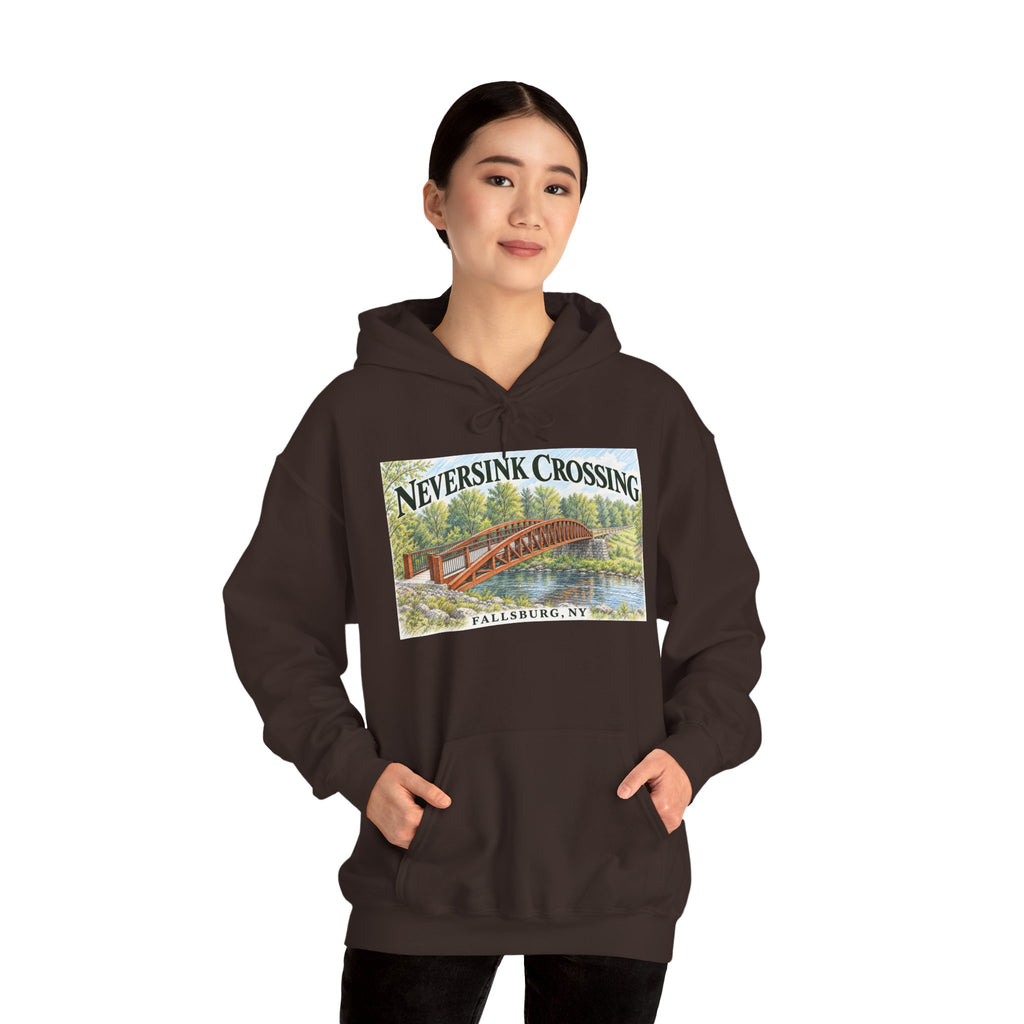 Neversink Crossing Fallsburg Catskills Upstate New York Pullover Hoodie