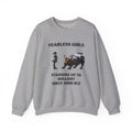 Fearless Girl Raging Bull Statue graphic Sweatshirt | NYC Empowerment, Feminist Design Sweater