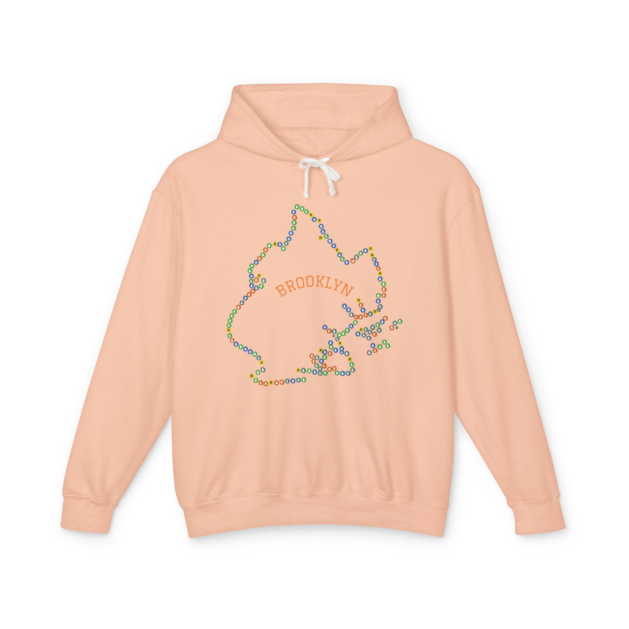 Brooklyn Map Subway Hoodie | New York Borough Outline Hooded Sweatshirt
