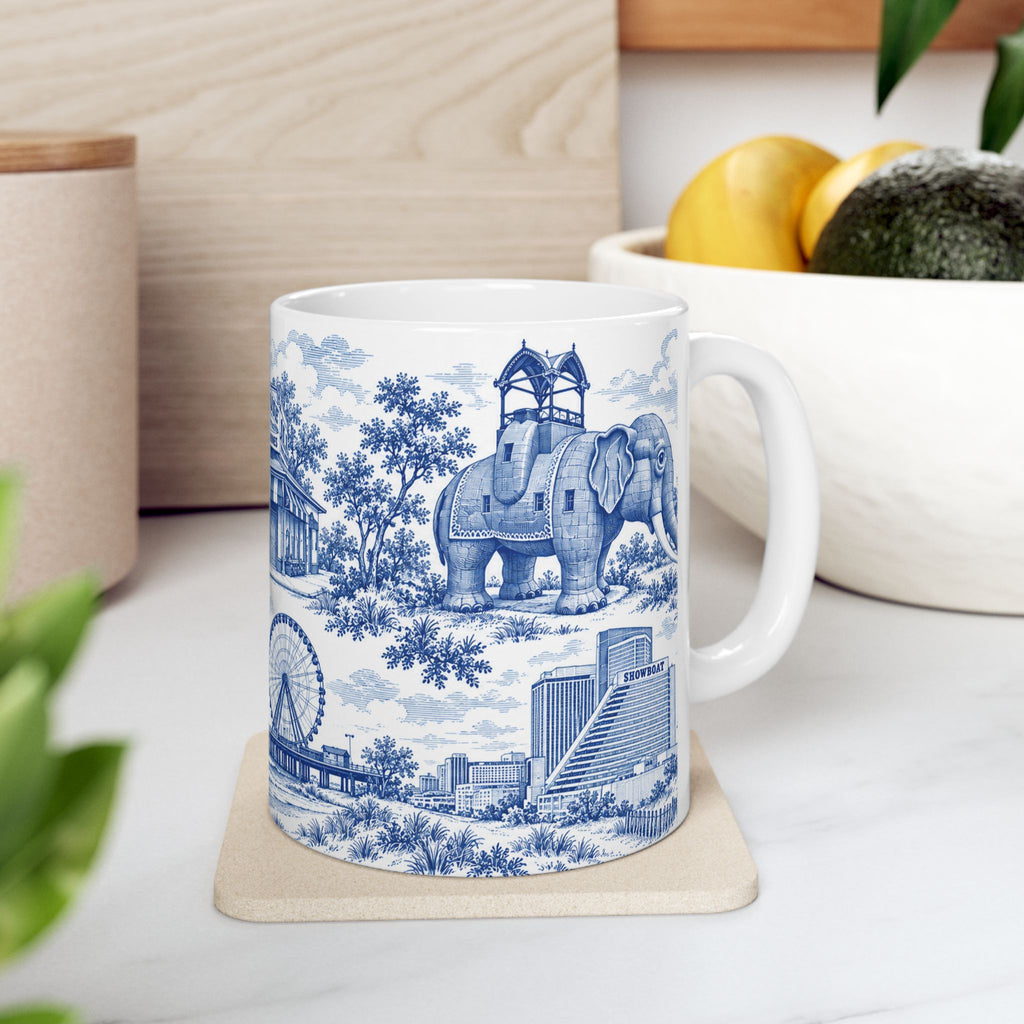 Atlantic City Blue Toile de Jouy 11oz Mug