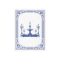City Hall Park Jacob Wrey Mould Fountain Blue and White Azulejos-style Ceramic Shower Tile 6" x 8"