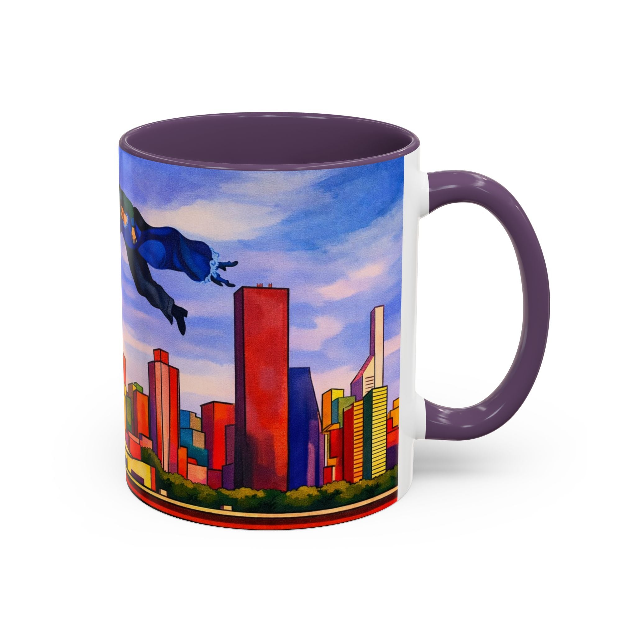 Over The Town  Marc Chagall-inspired Fan Art Manhattan Skyline NYC Accent Coffee Mug