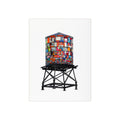DUMBO Brooklyn Colorful Mosaic Water Tower Ceramic Shower Bath Tile 6" x 8"
