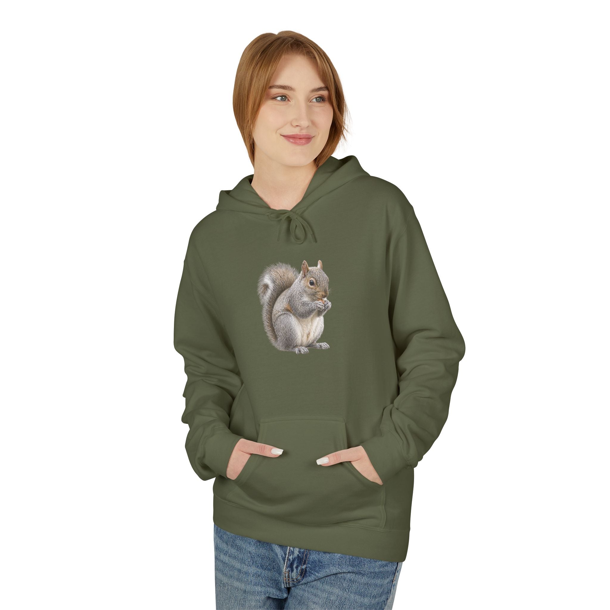 NYC Squirrel Hoodie — New York Hooded Pullover Sweatshirt