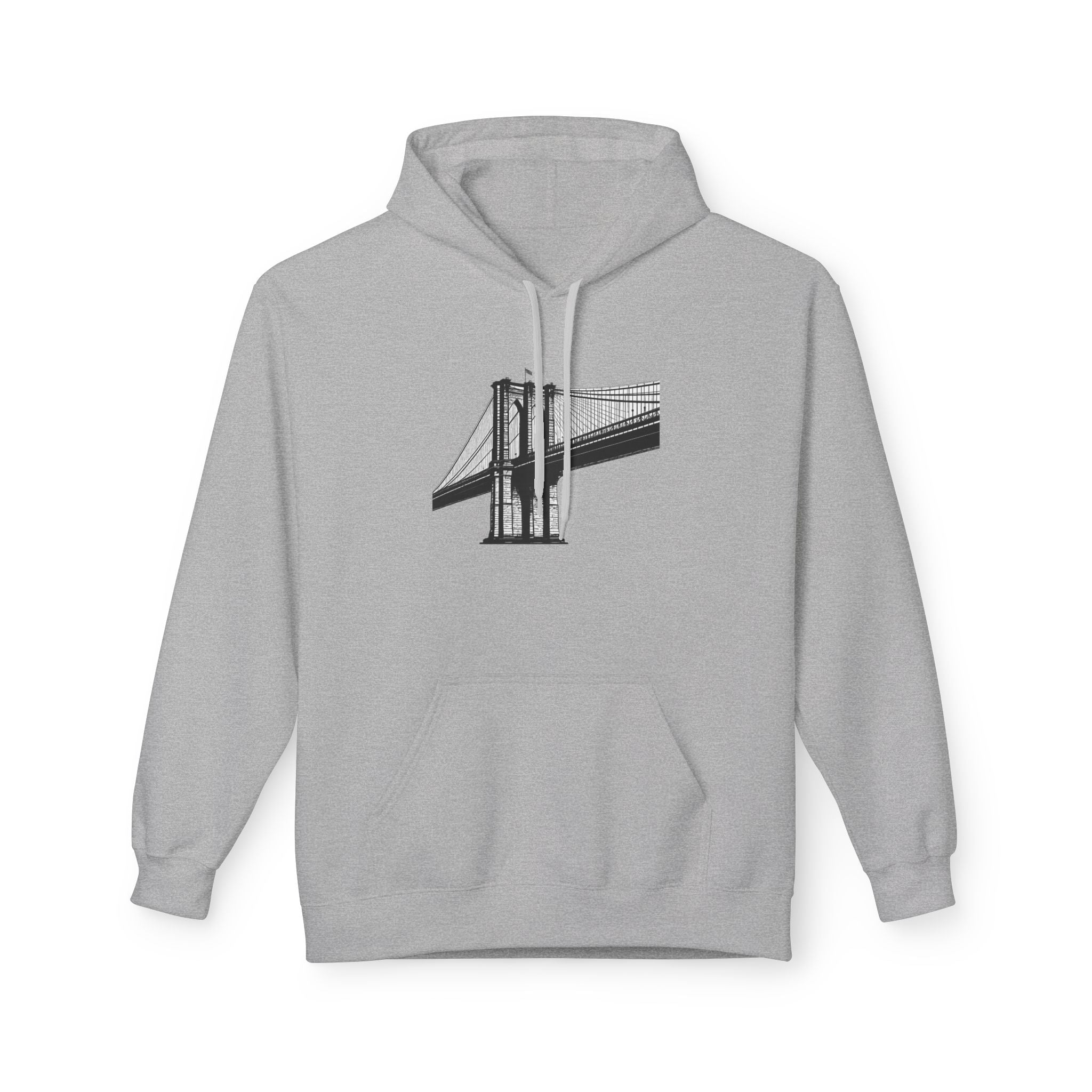Brooklyn Bridge Sketch Hoodie — New York City Pullover Hooded Sweatshirt