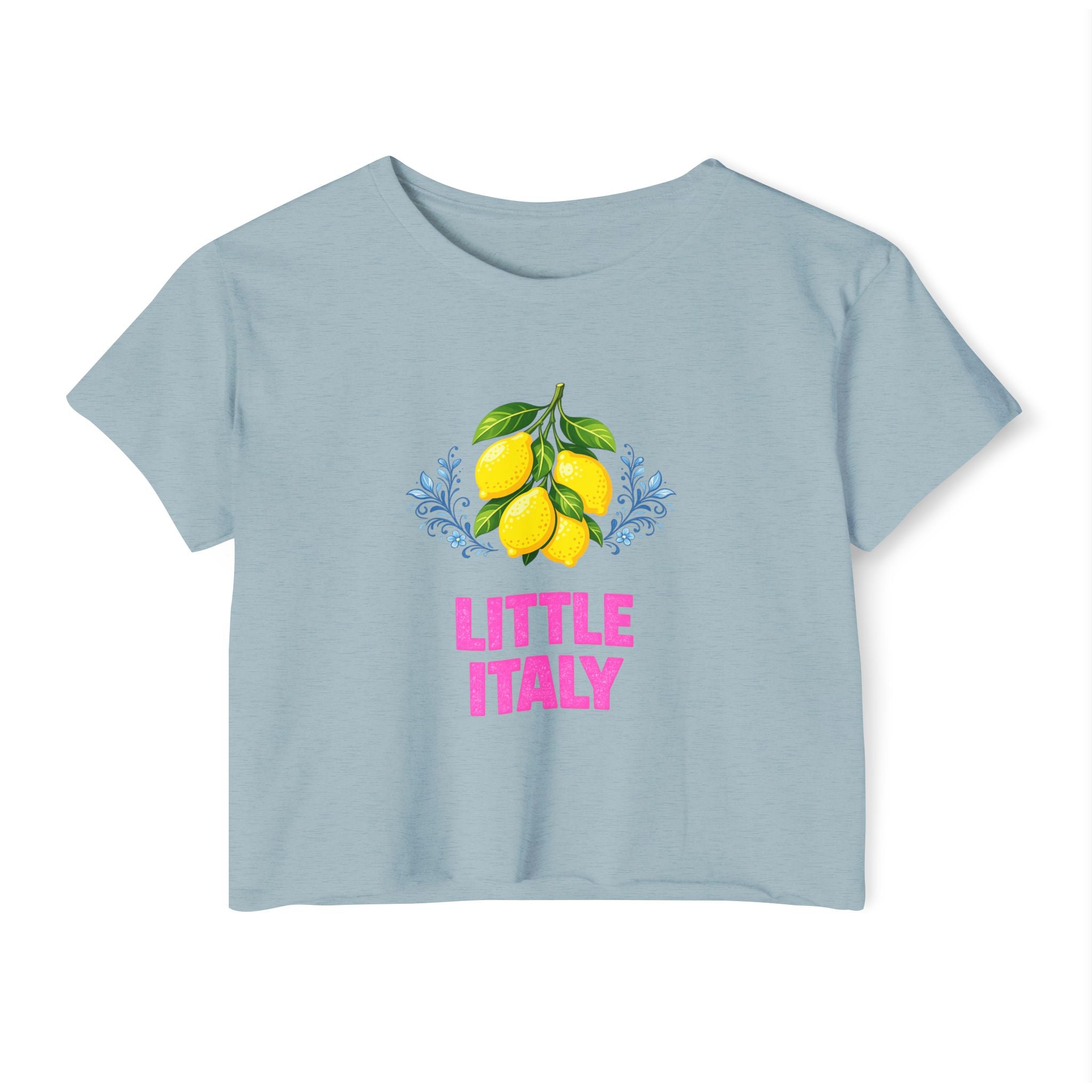 Little Italy Amalfi La Dolce Vita Crop Top T-shirt    New York Sweet Life Tee