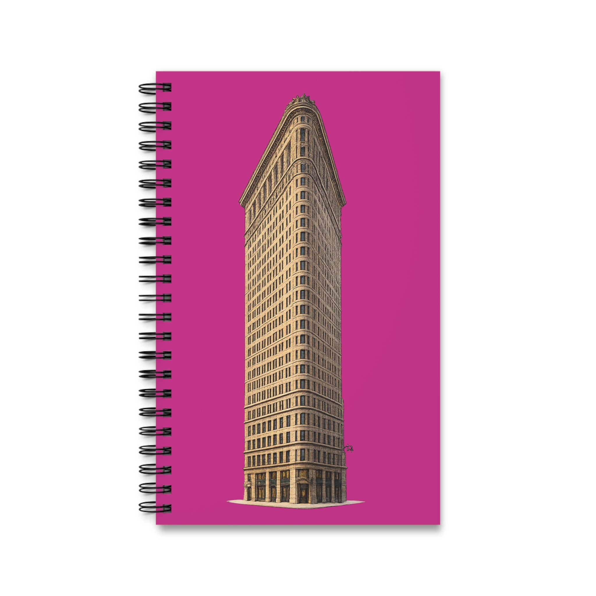 Flatiron Building Pop Art Notebook   NYC Architecture Spiral Journal