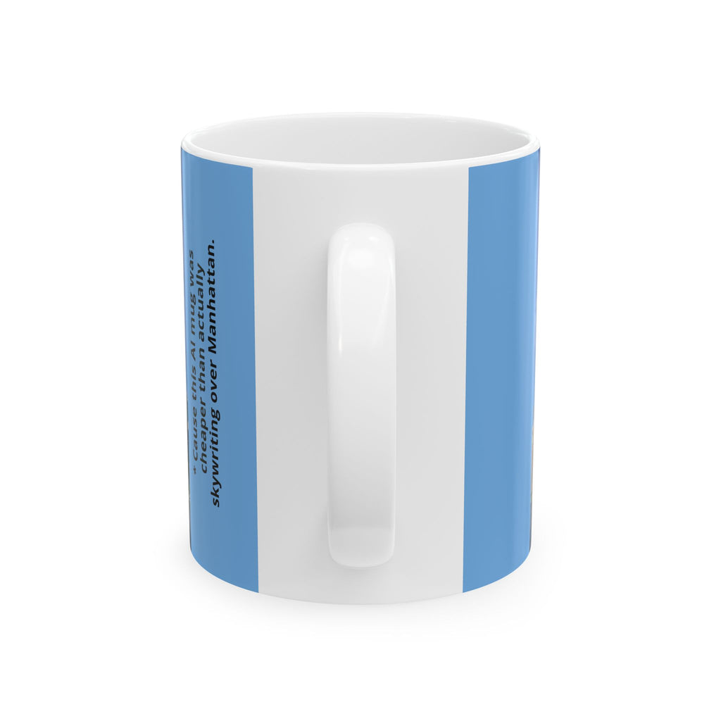 Marry Me Skywriting Marriage Proposal Mug | Romantic NYC Manhattan Skyline Proposal
