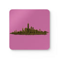 Downtown Manhattan Skyline Coasters | Art Deco New York City Skyline Cork Back Coaster Set of 4