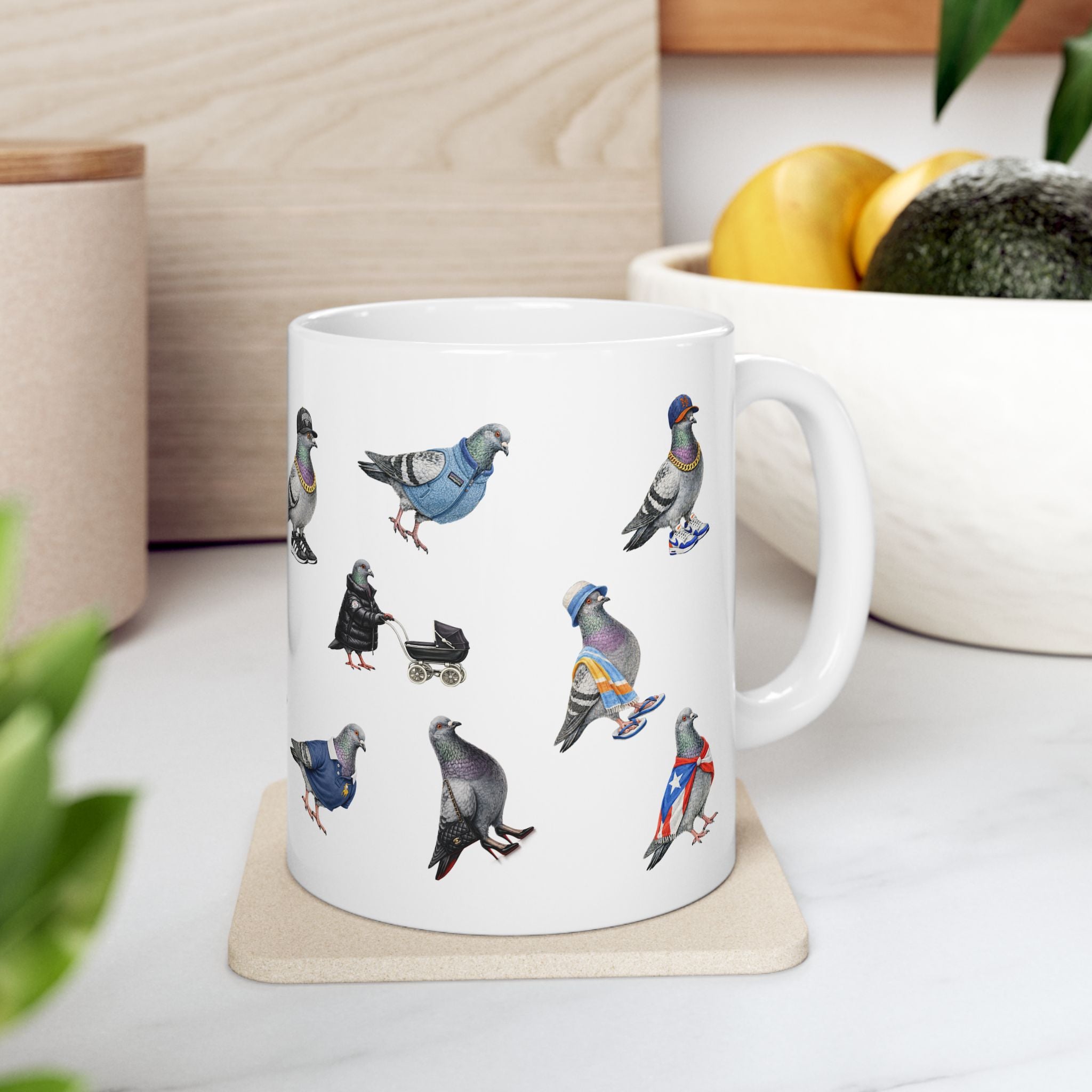 Pigeons of New York Mug | NYC Pigeon Bird Lovers Coffee Cup