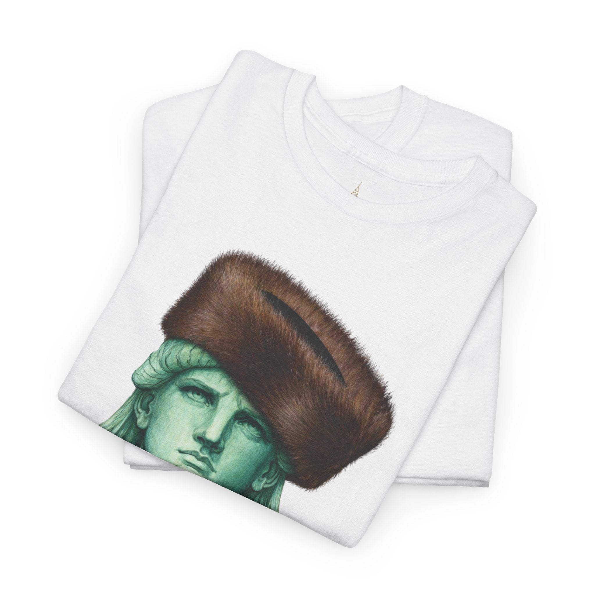 Statue of Liberty Crowned with Shtreimel T-Shirt | NYC Statue Tee