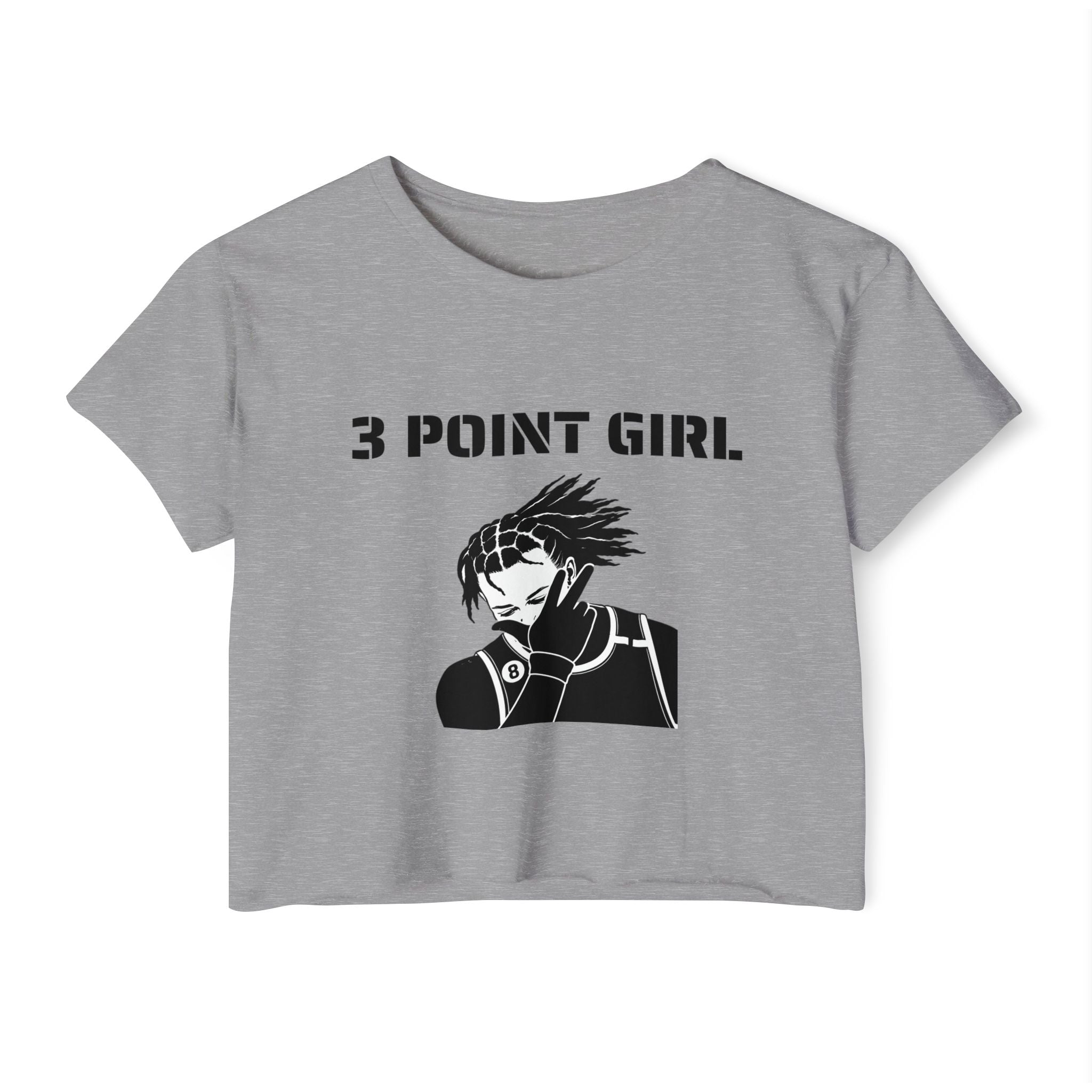 3 Point Girl Crop Top Tee | New York Basketball Jalen Brunson T-shirt