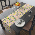 Little Italy Amalfi Pink with Lemon Table Runner – Mediterranean Dining Decor
