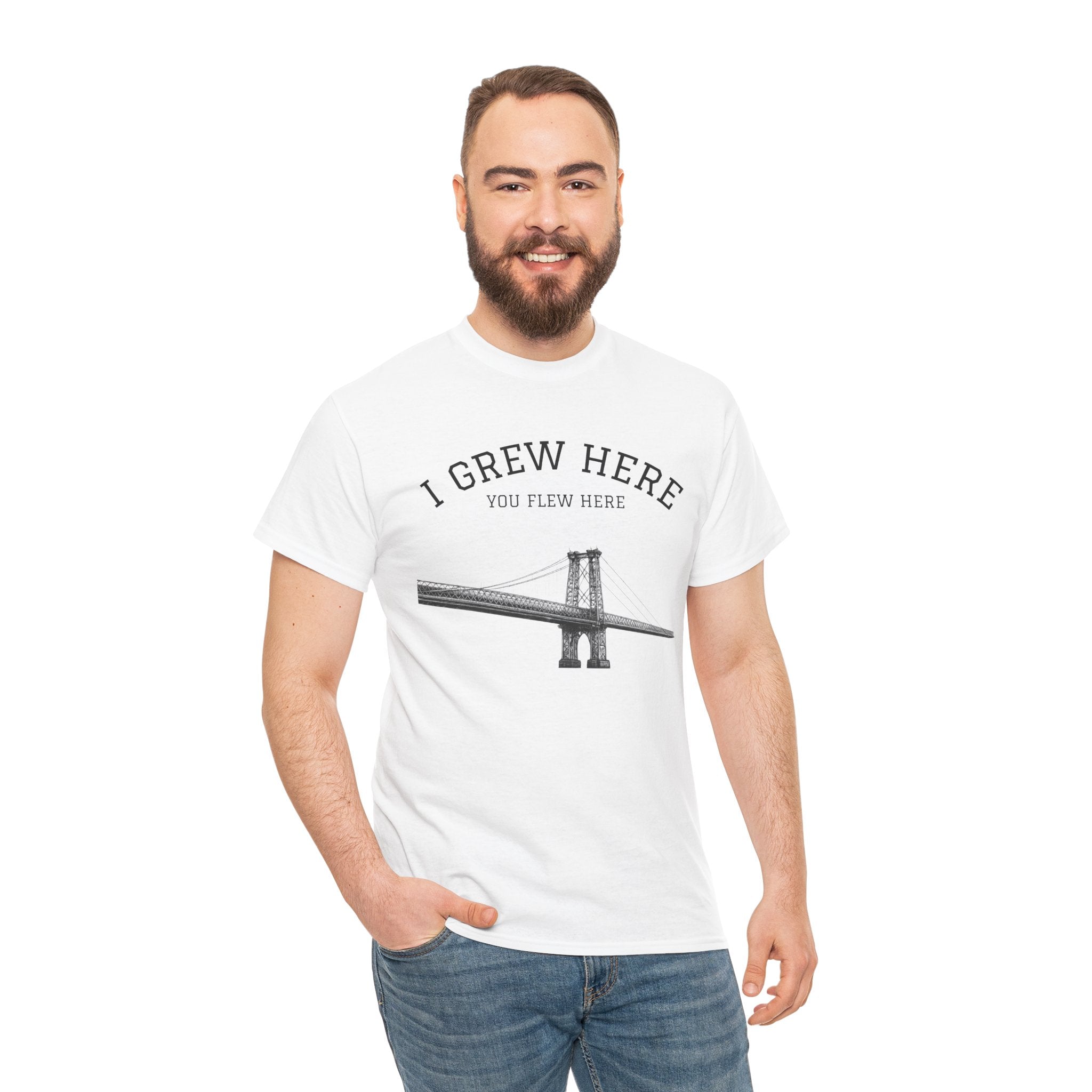 Williamsburg Bridge T-Shirt | I Grew Here You Flew Here Brooklyn NYC Tee