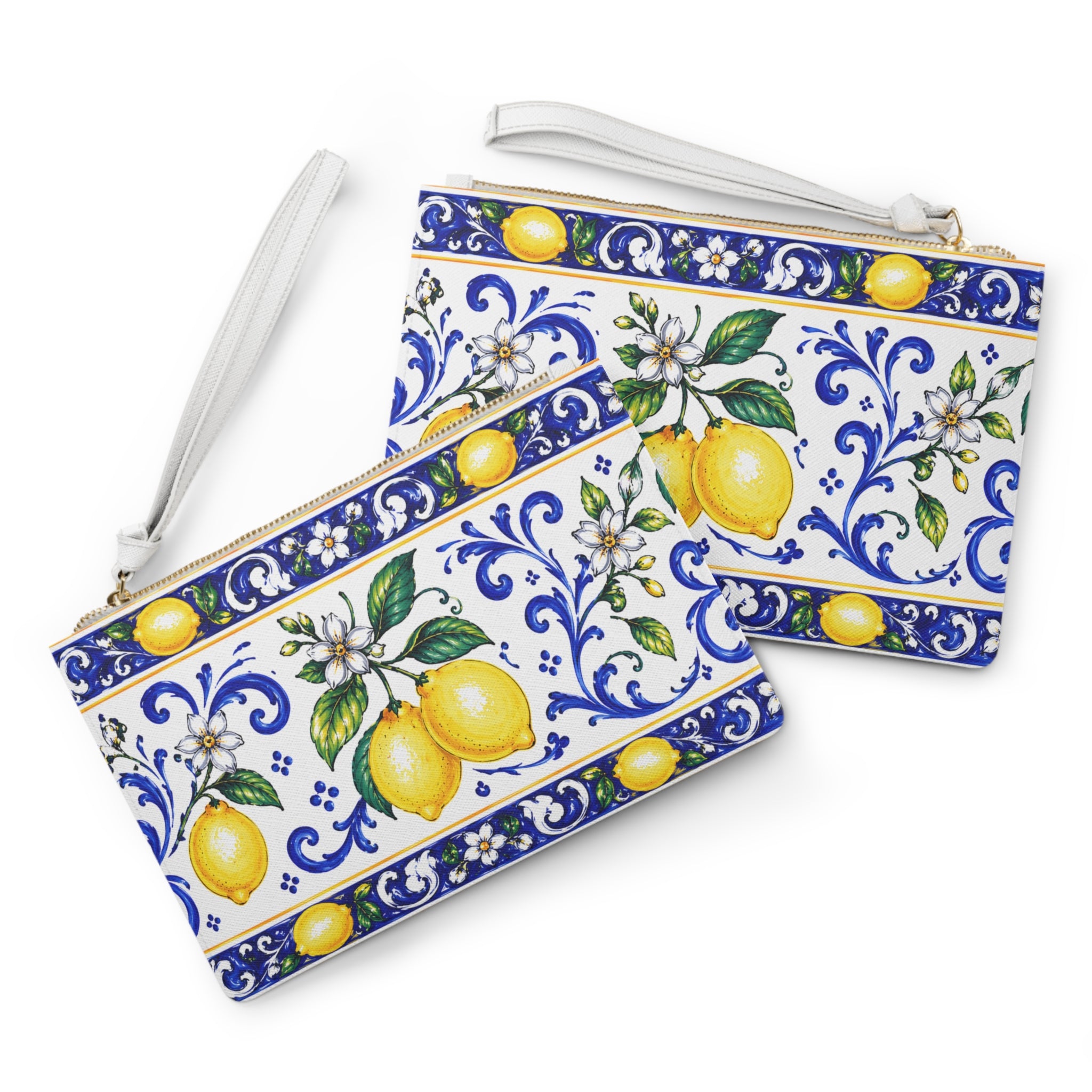 Little Italy Amalfi Blue and White with Lemon Clutch