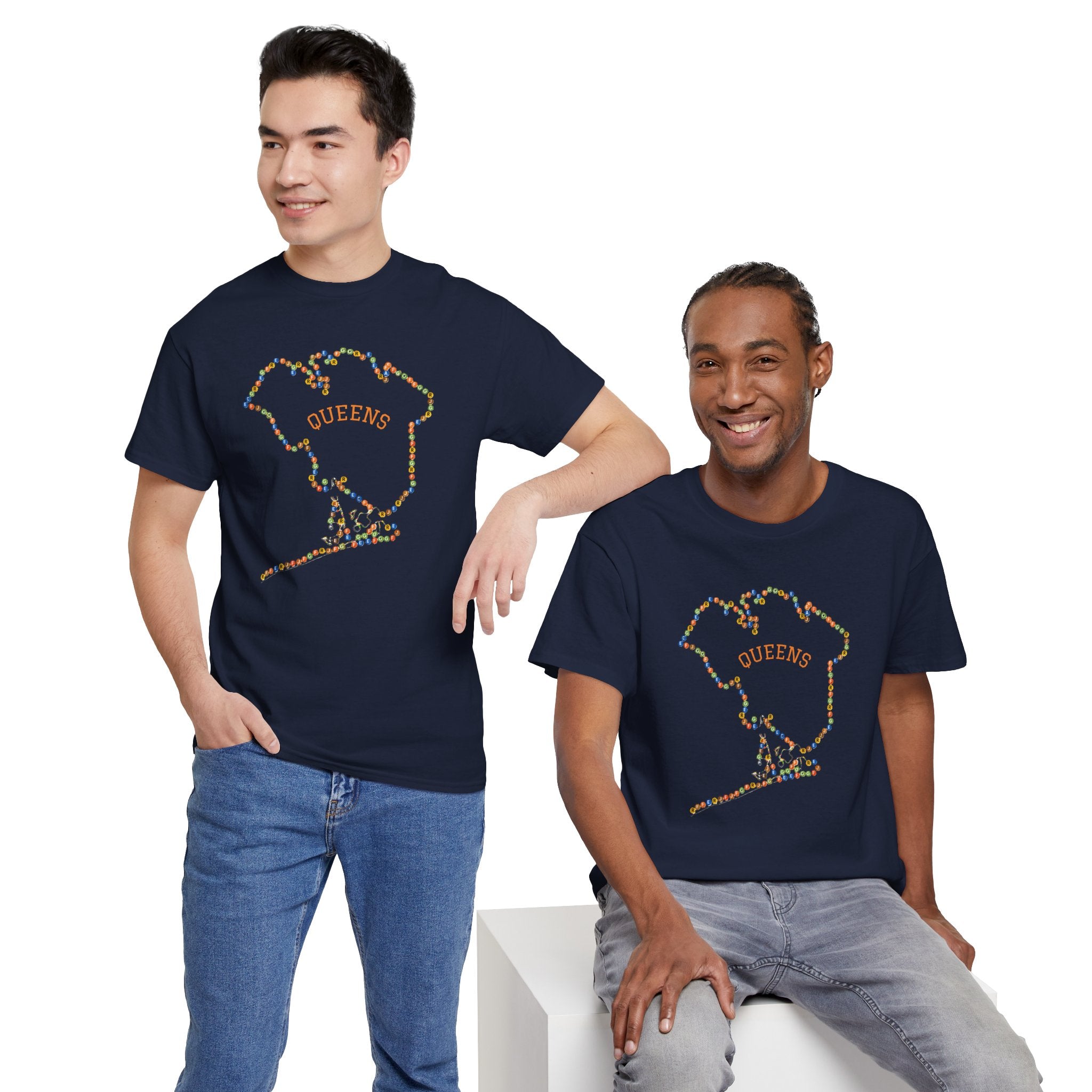Queens Map Subway Signs T-Shirt | NYC Subway Tee