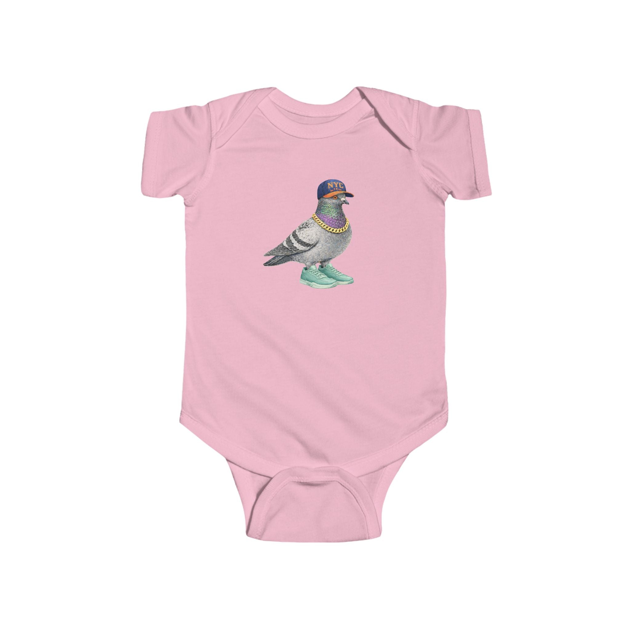 Customizable Manhattan NYC Pigeon Baby Onesie | New Yorker Reveal Infant Bodysuit