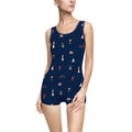 Icons of the Hamptons One-Piece Swimsuit — Nautical Navy Women’s Swimwear