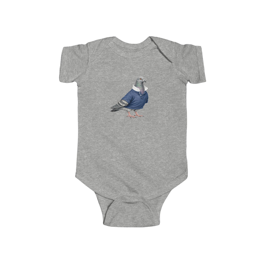 Customizable Upper East Side NYC Pigeon Baby Onesie | New Yorker Reveal Infant Bodysuit