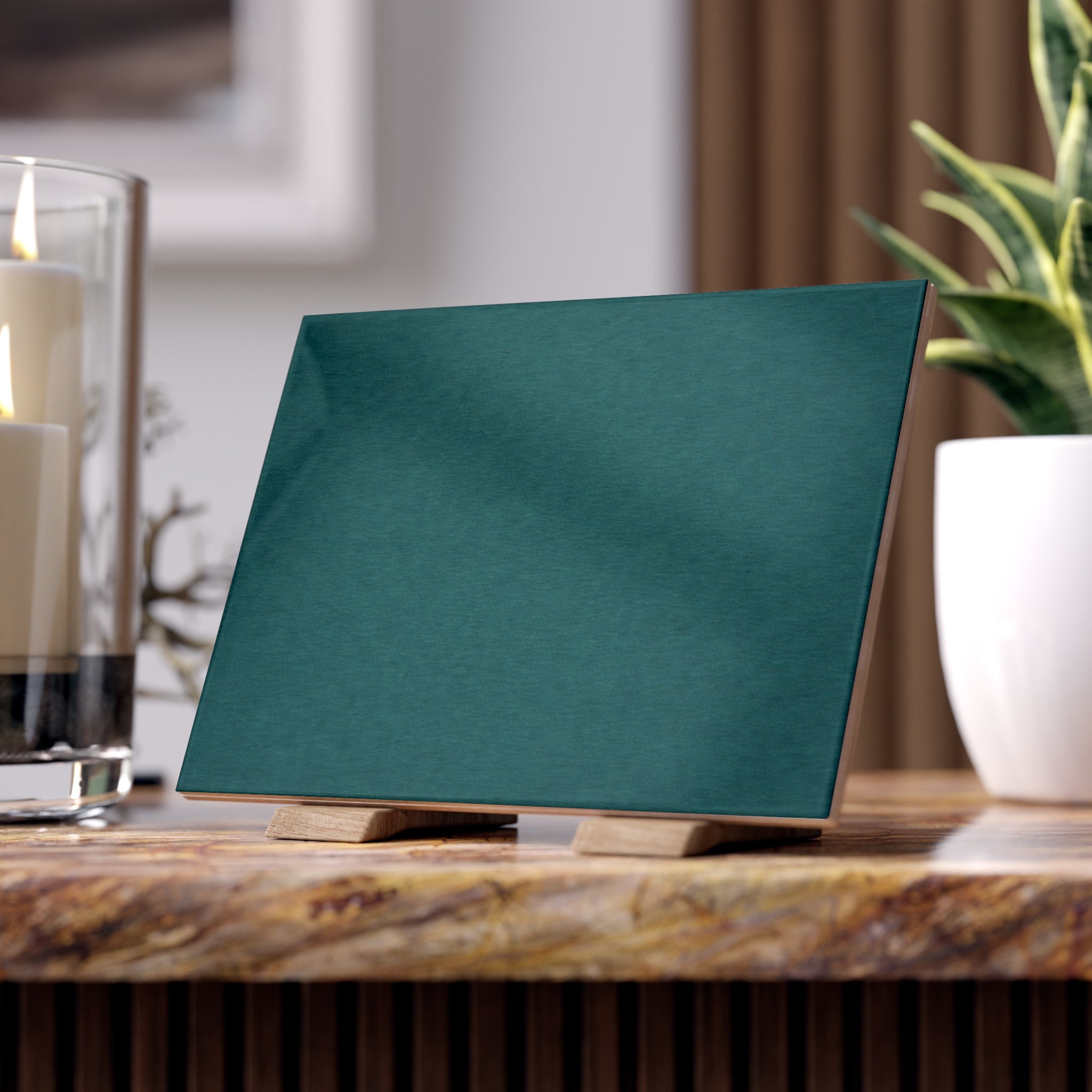 Grand Central Station Teal Blank Kitchen Backsplash Tile  NYC Teal Bath or Shower Tile 6" x 8"