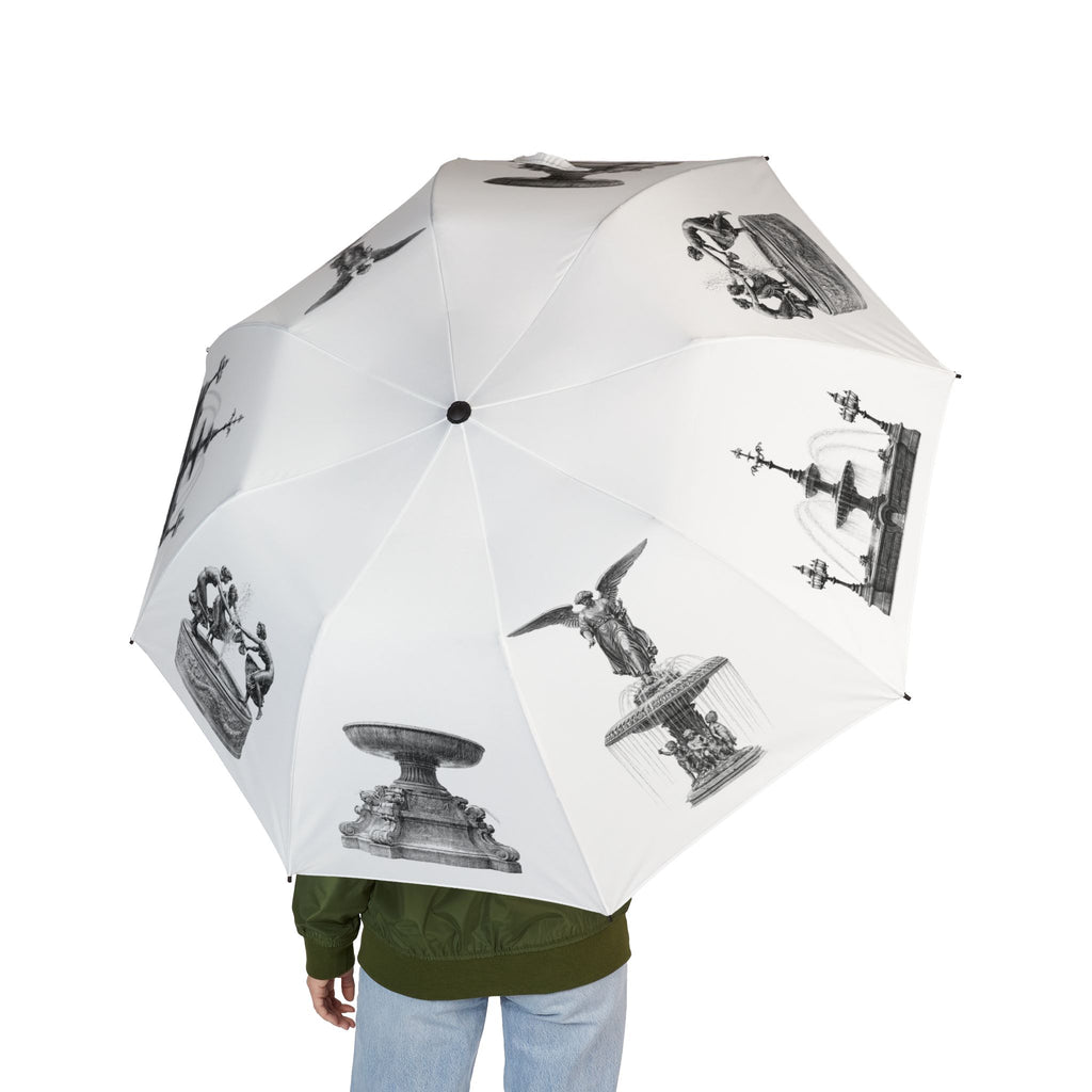 Fountains of New York Foldable Umbrella — NYC Fountains Tote Umbrella