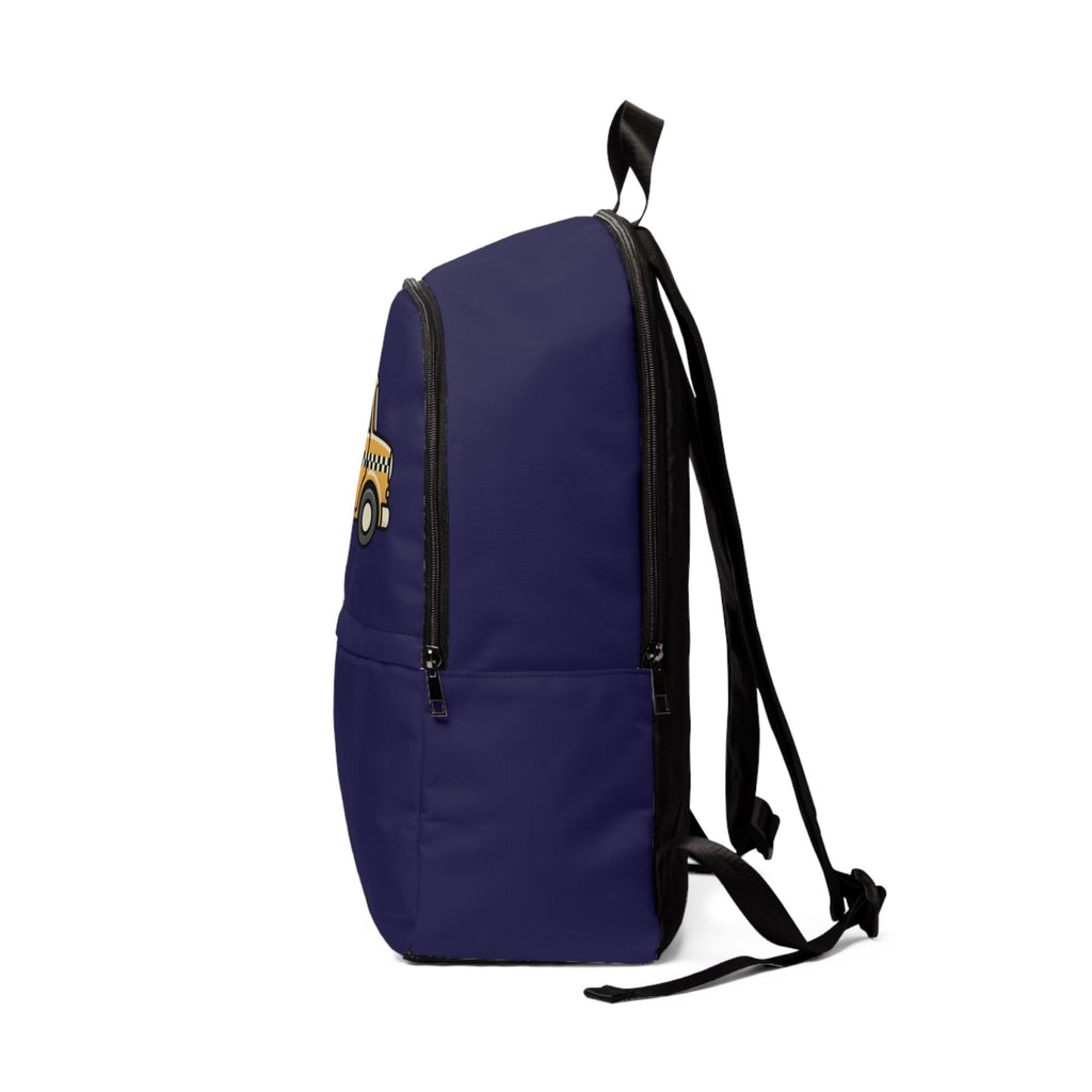 Taxi Cab NYC Kids Backpack — New York Cartoon Yellow Checkered Taxi Cab  Book Bag