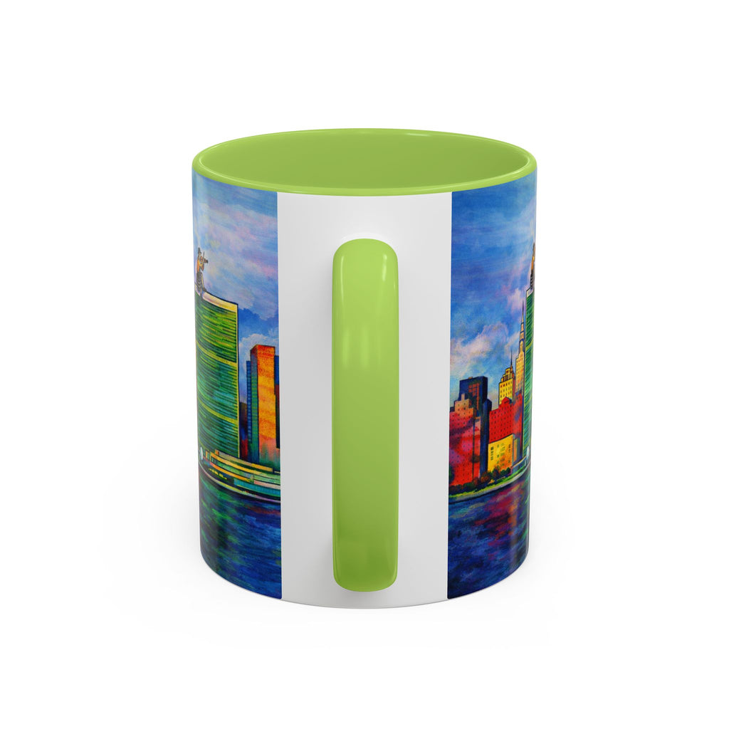 Fiddler on the Manhattan Roof  Marc Chagall-inspired Fan Art NYC Accent Coffee Mug