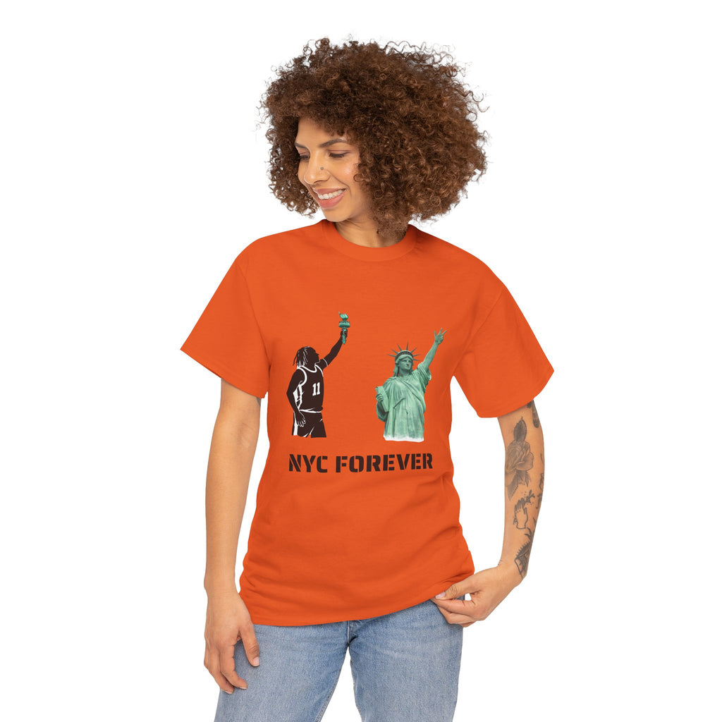 New York Forever Basketball Tee | Jalen Brunson Statue of Liberty T-Shirt