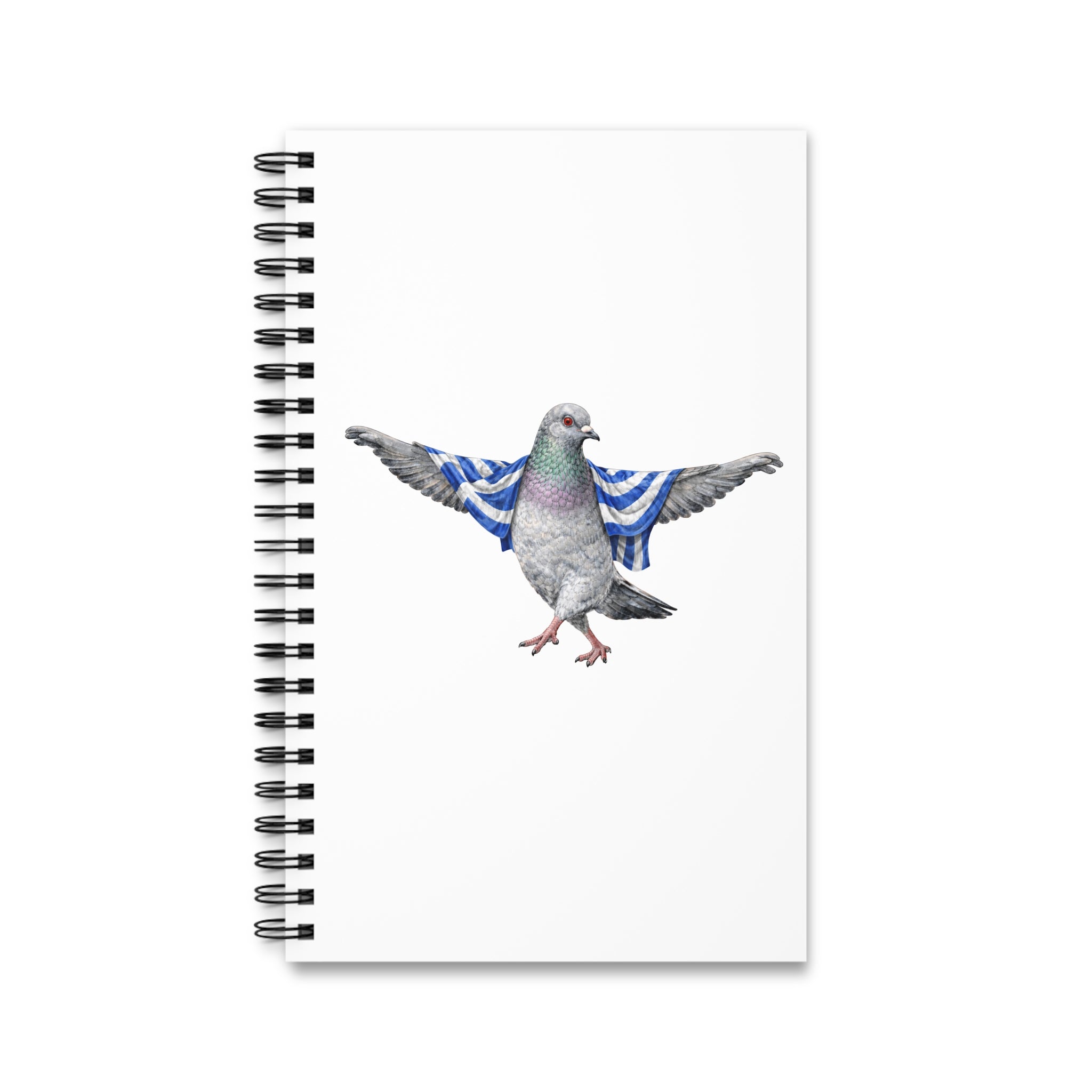 Customizable Astoria NYC Pigeon Spiral Journal | Opa Zorba Bird Lovers Notebook