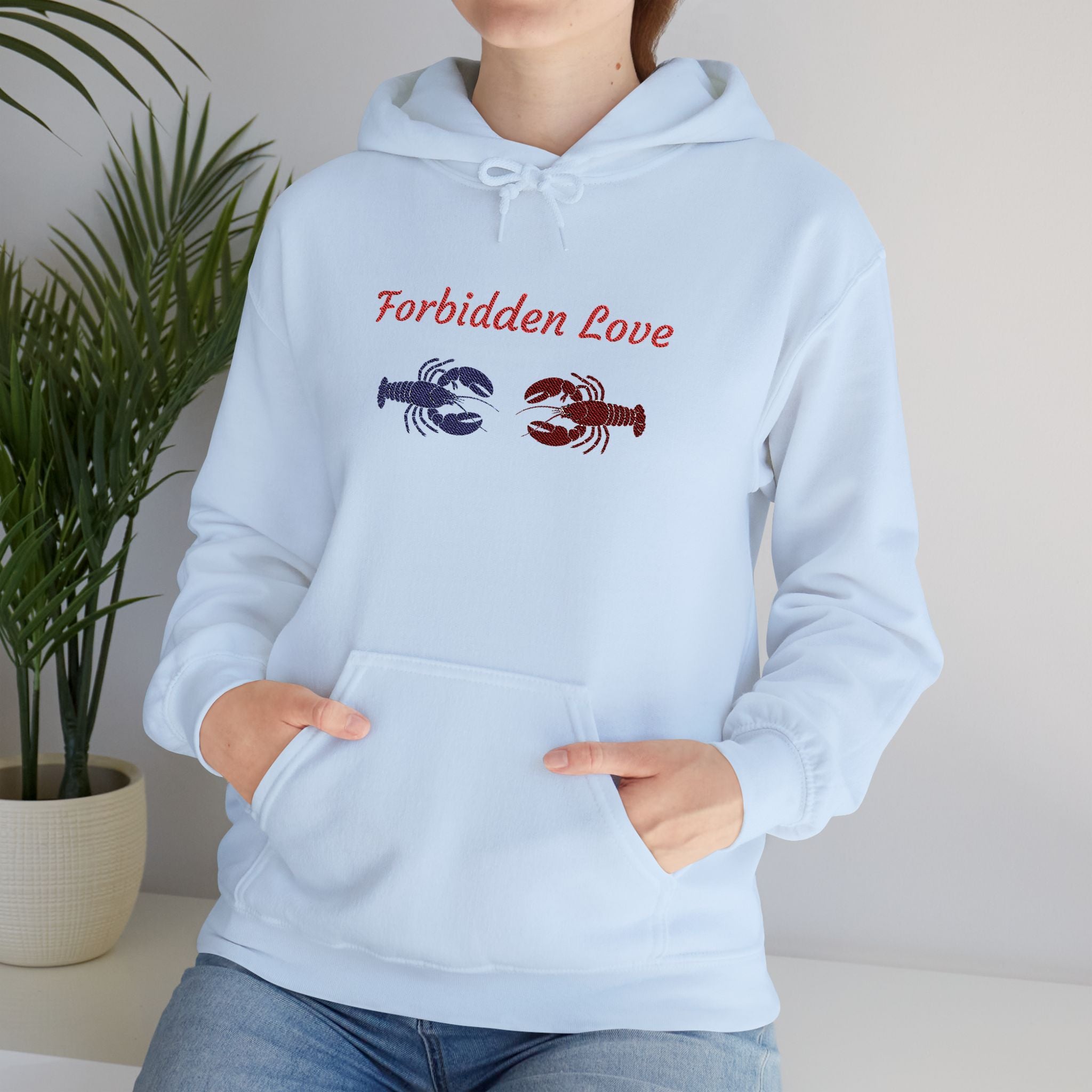 Hamptons Forbidden Love Hoodie — Lobster Romeo and Juliet Pullover