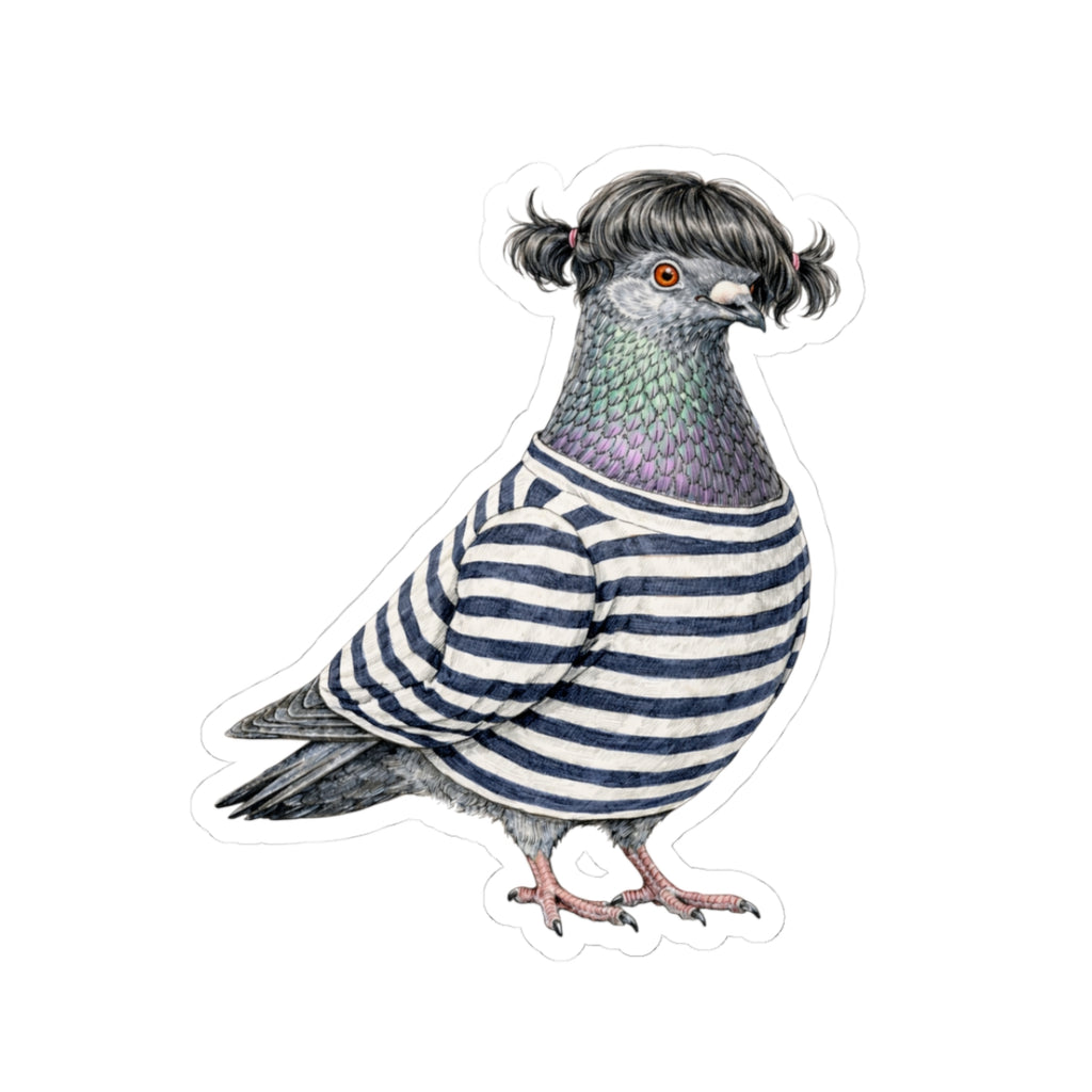 Williamsburg NYC Pigeon 3" x 3" Sticker