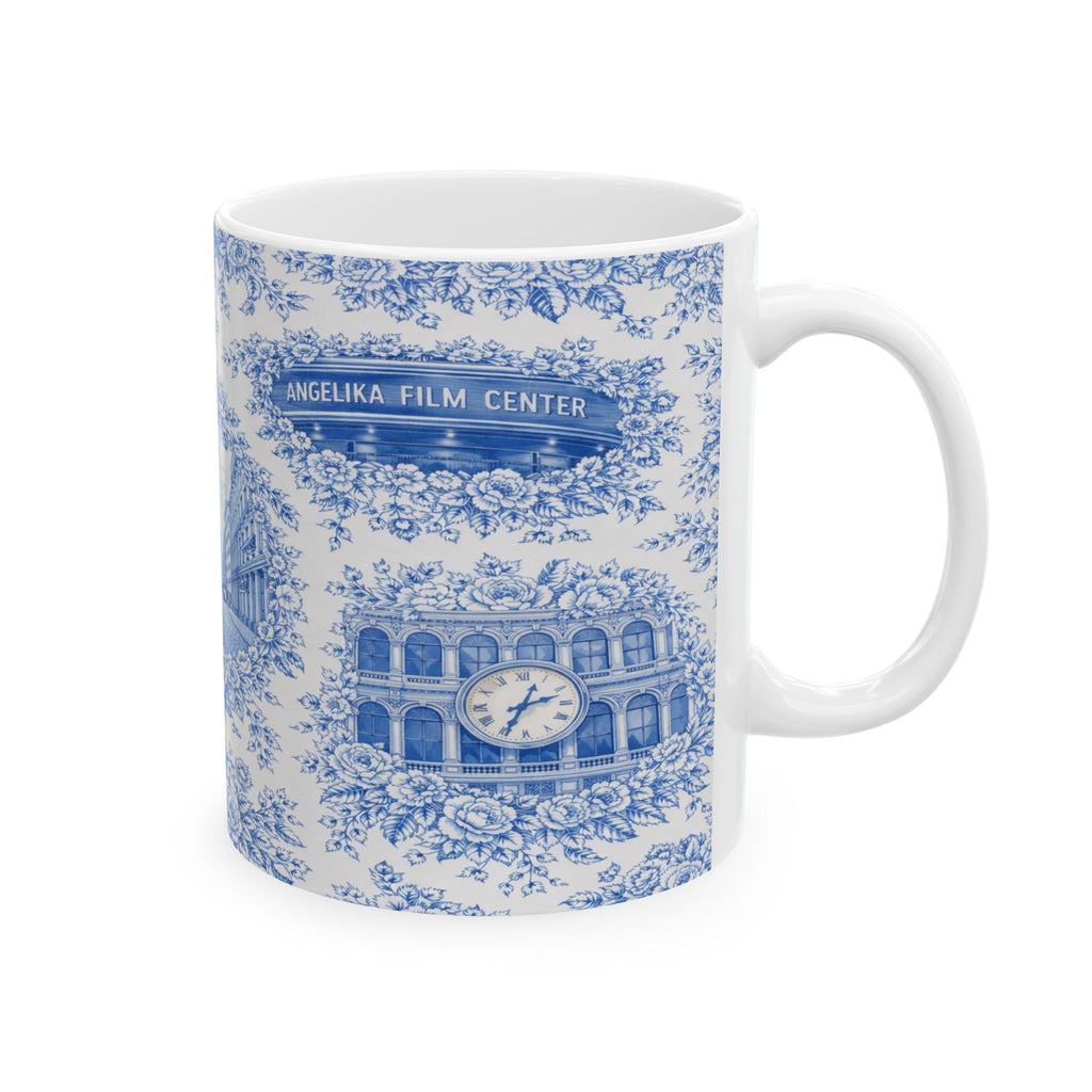 SoHo Blue Toile de Jouy Mug | NYC Chinoiserie Ceramic Coffee Cup