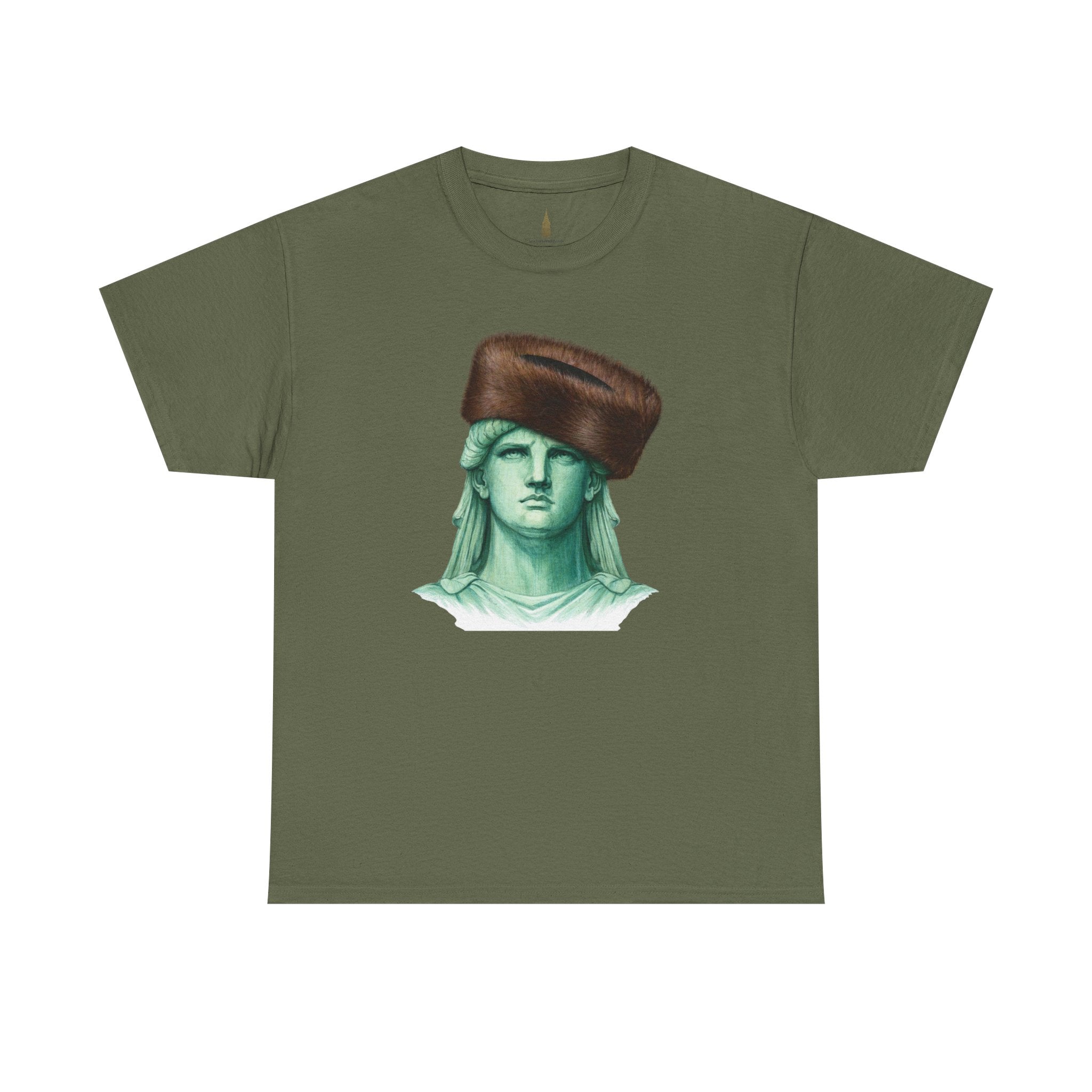 Statue of Liberty Crowned with Shtreimel T-Shirt | NYC Statue Tee